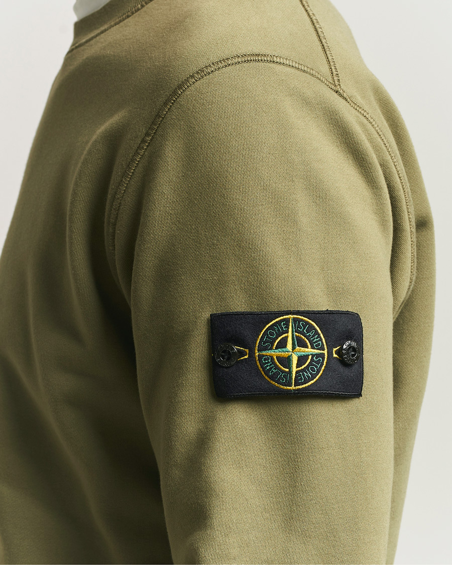 Uomini | Maglieria | Stone Island | Garment Dyed Fleece Sweatshirt Military Green