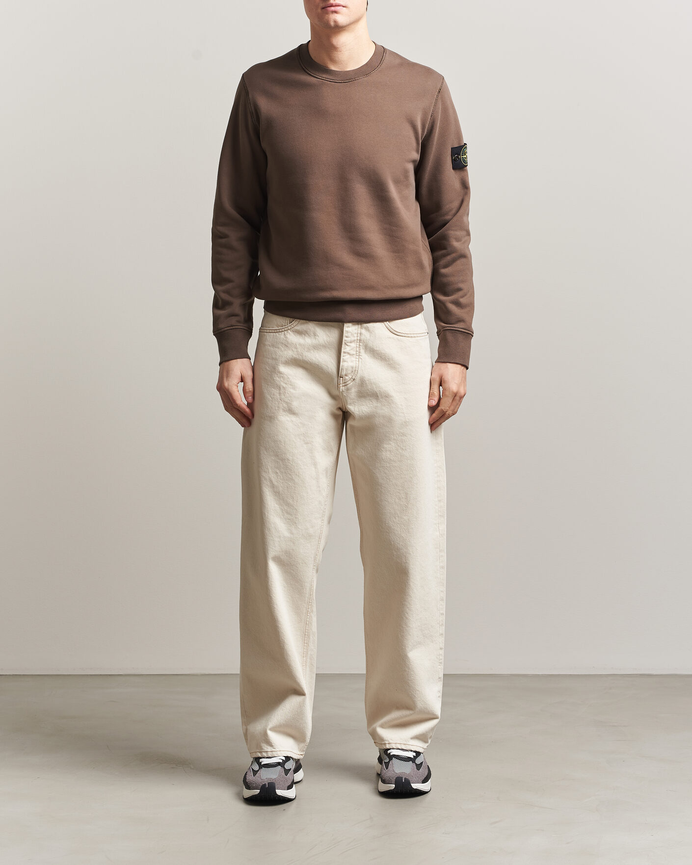 Uomini | Maglieria | Stone Island | Garment Dyed Fleece Sweatshirt Umber