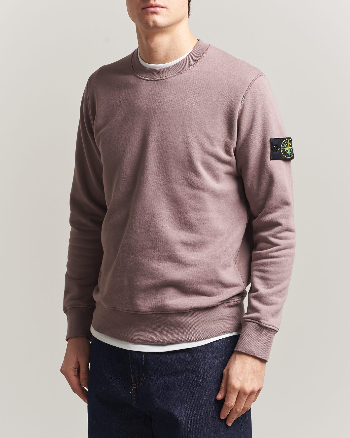Uomini | Maglieria | Stone Island | Garment Dyed Fleece Sweatshirt Purple Grey