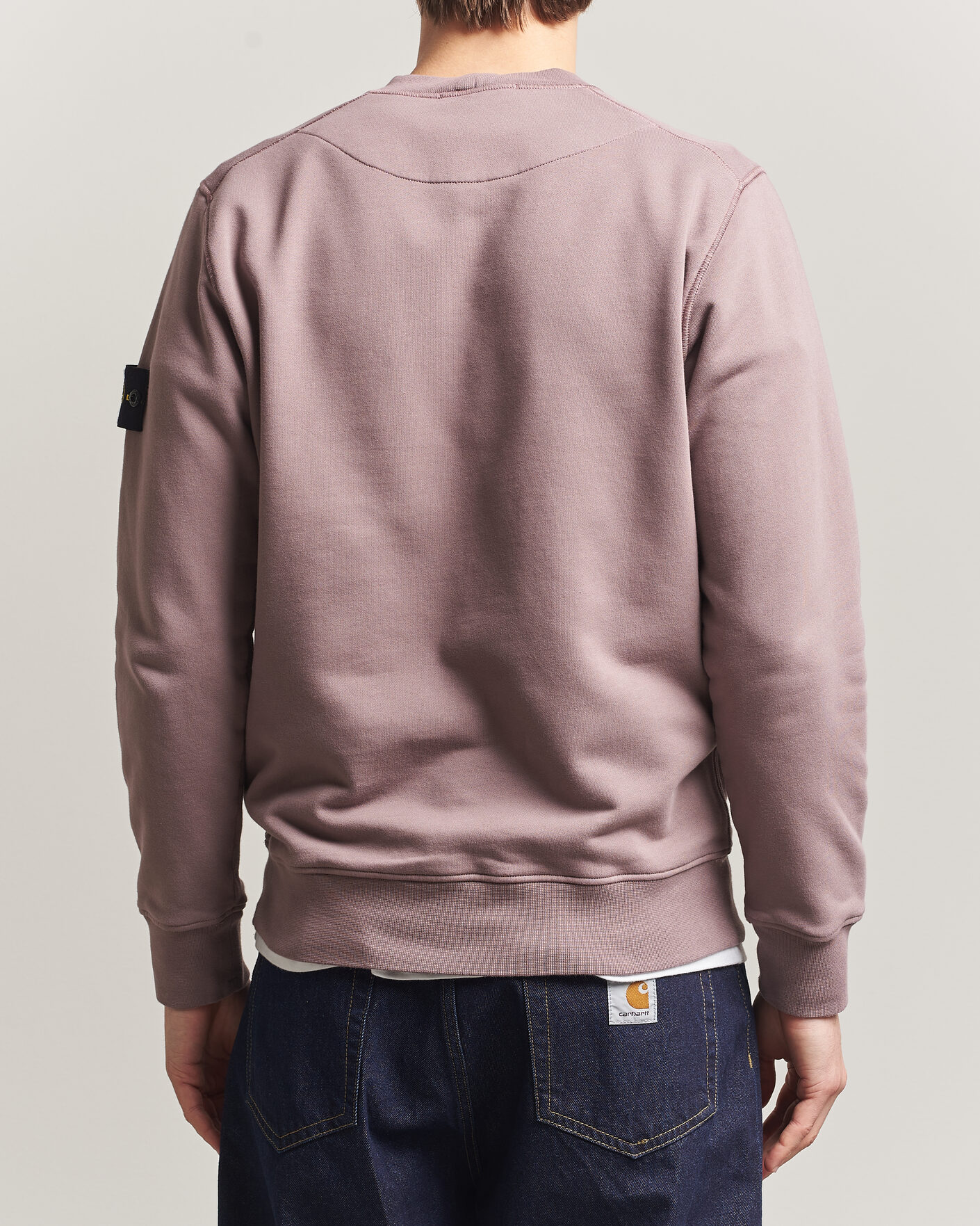 Uomini | Maglieria | Stone Island | Garment Dyed Fleece Sweatshirt Purple Grey