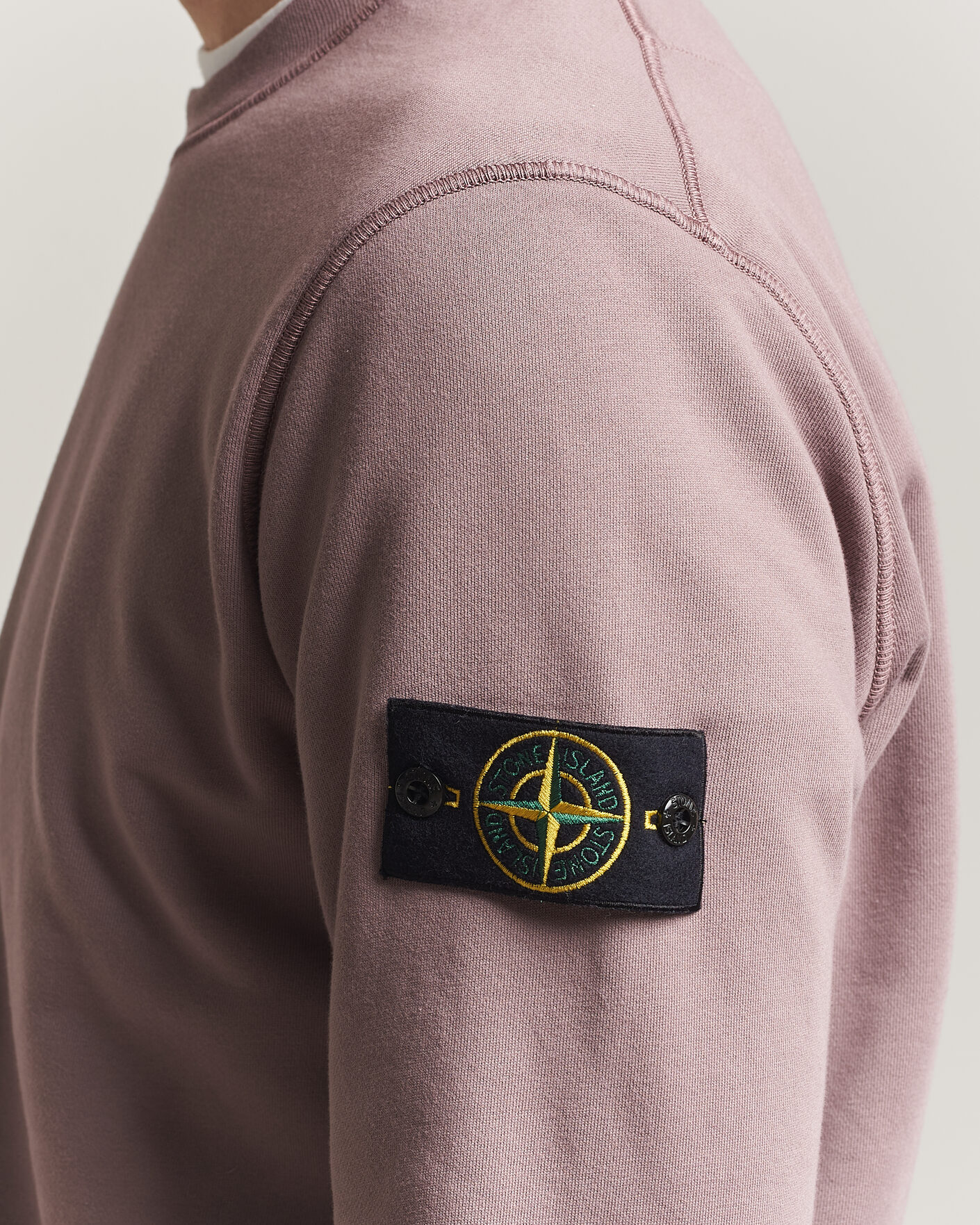 Uomini | Maglieria | Stone Island | Garment Dyed Fleece Sweatshirt Purple Grey
