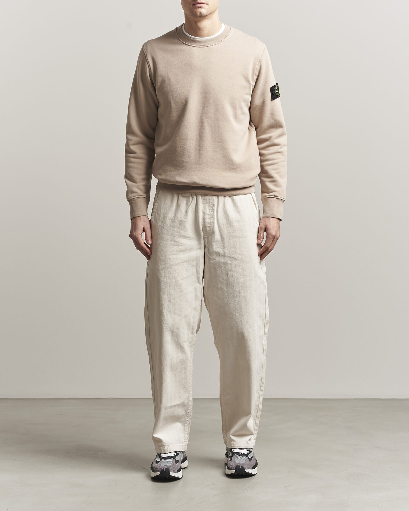 Uomini | Maglieria | Stone Island | Garment Dyed Fleece Sweatshirt Desert