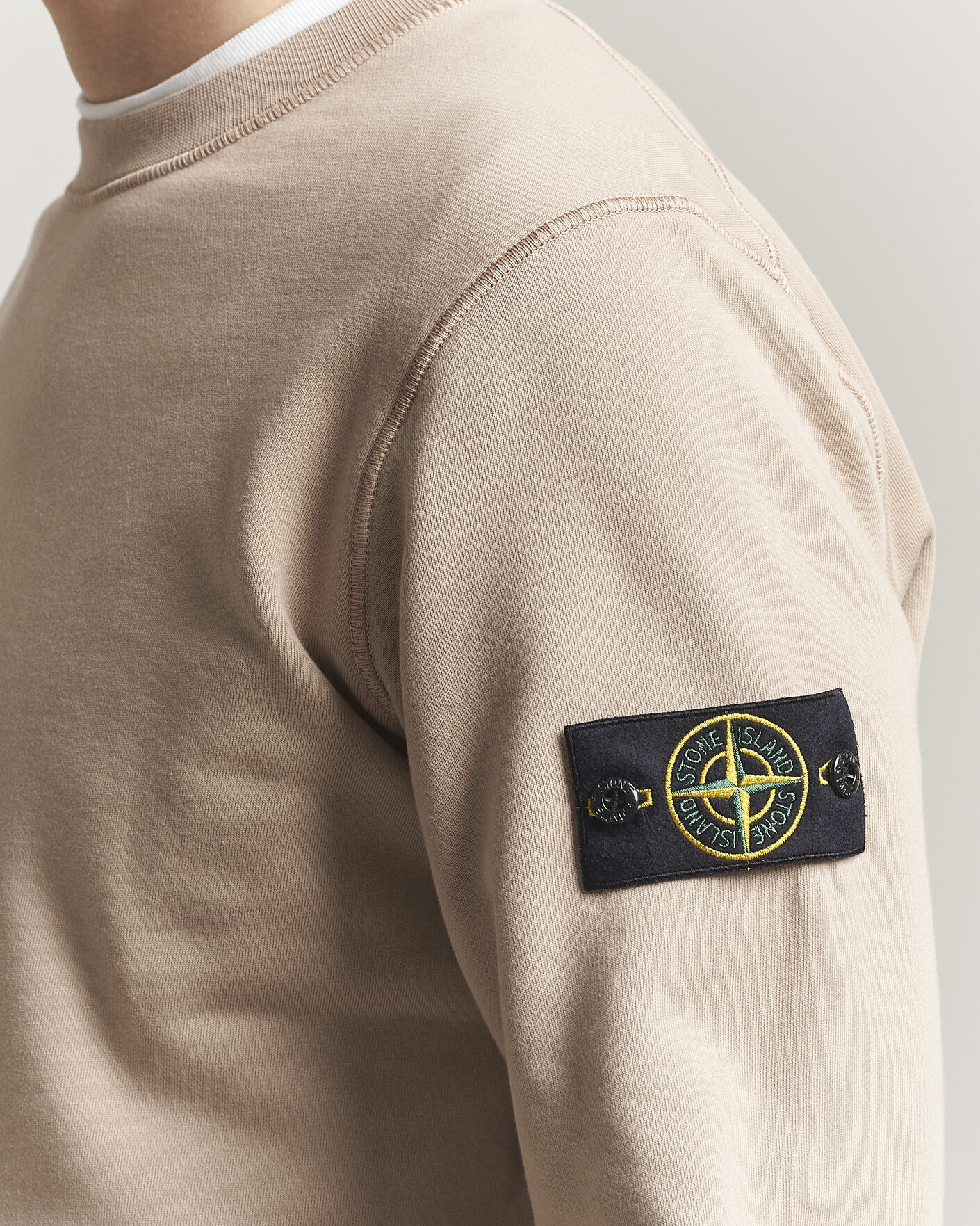 Uomini | Maglieria | Stone Island | Garment Dyed Fleece Sweatshirt Desert