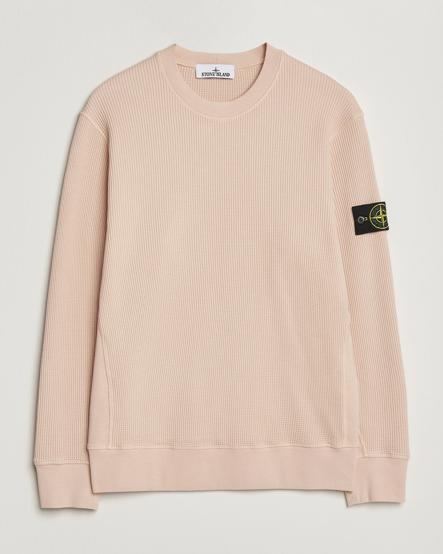 Uomini | Maglieria | Stone Island | Organic Cotton Waffle Fleece Sweatshirt Plaster Pink