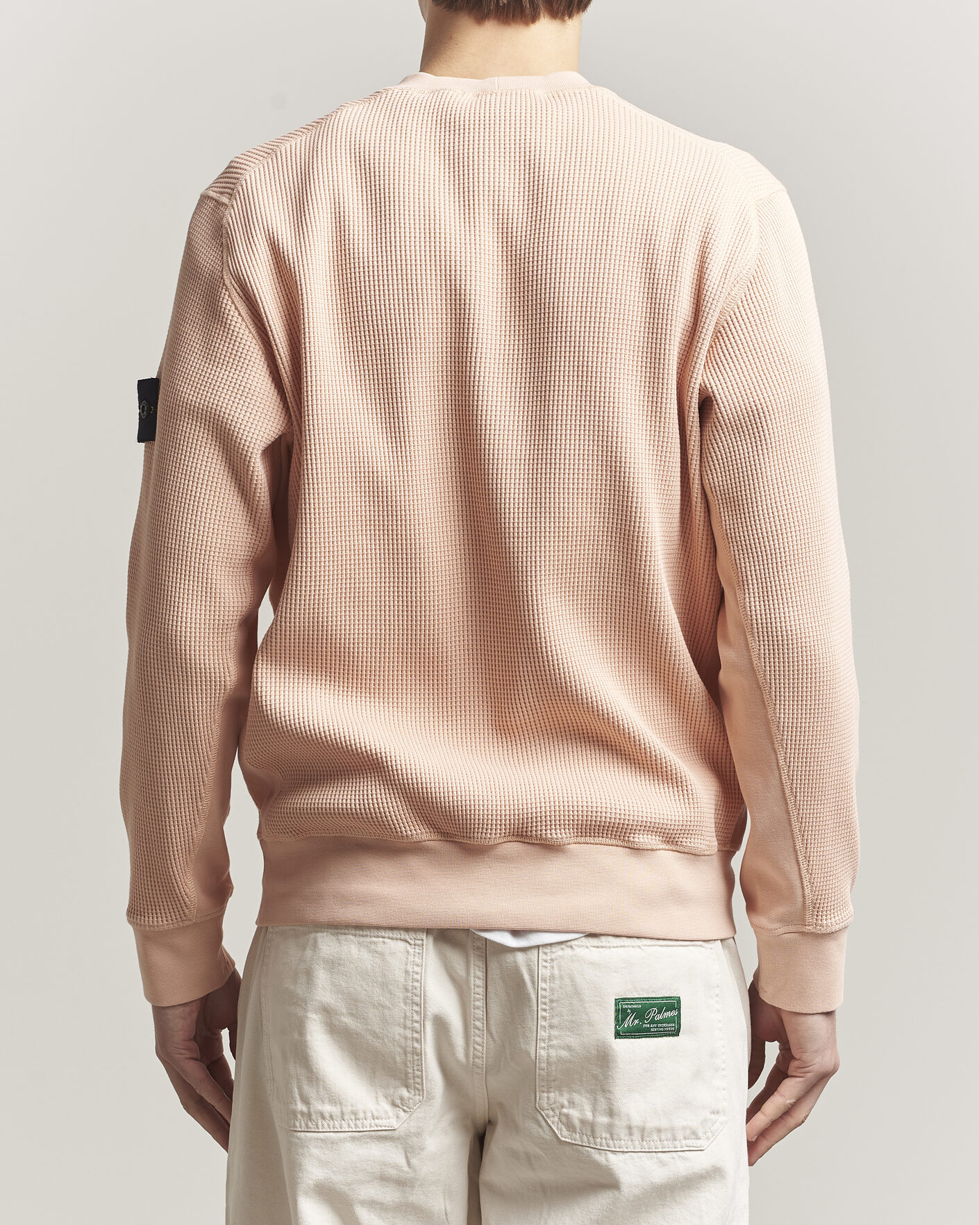 Uomini | Maglieria | Stone Island | Organic Cotton Waffle Fleece Sweatshirt Plaster Pink