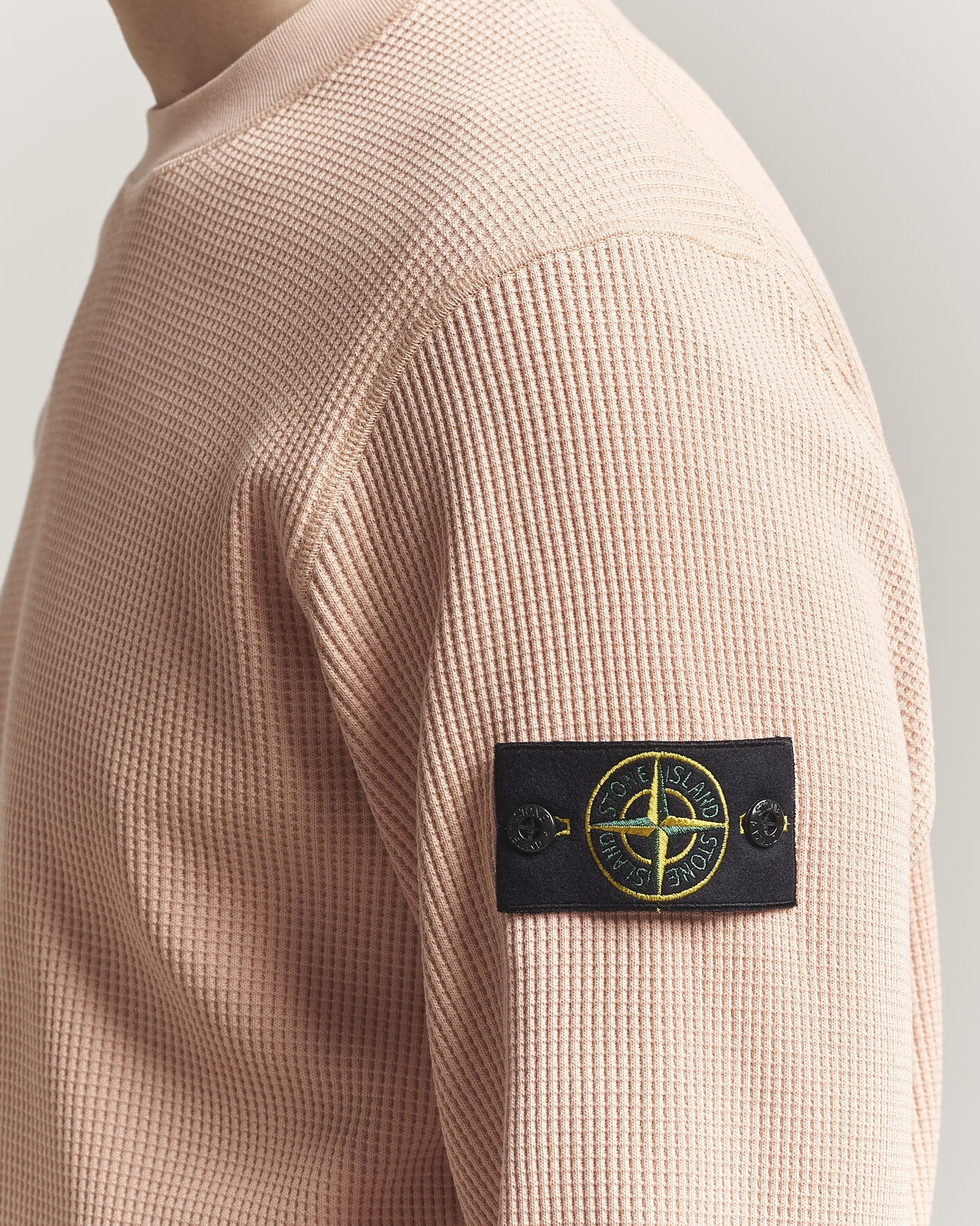 Uomini | Maglieria | Stone Island | Organic Cotton Waffle Fleece Sweatshirt Plaster Pink