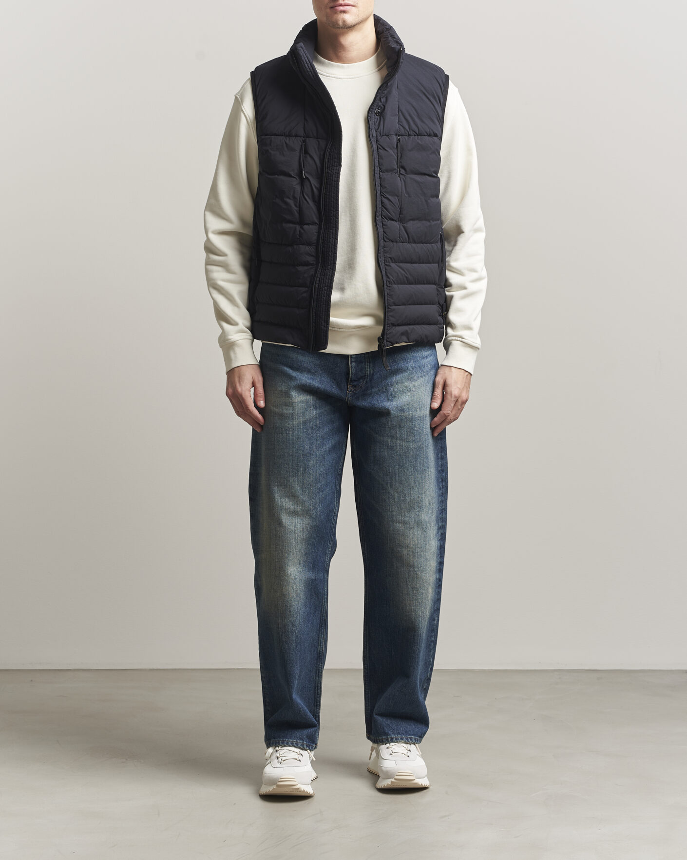 Uomini | Gilet | Stone Island | Nylon Down Vest Navy