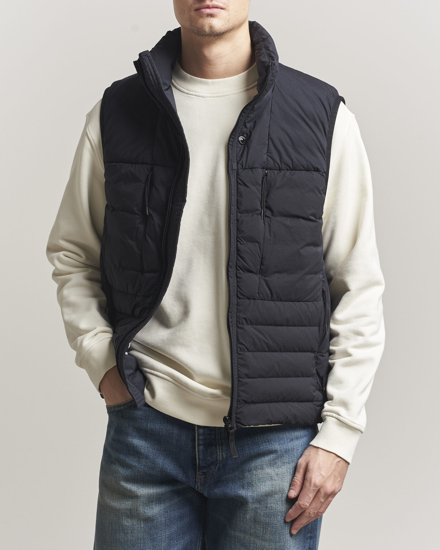 Uomini | Gilet | Stone Island | Nylon Down Vest Navy