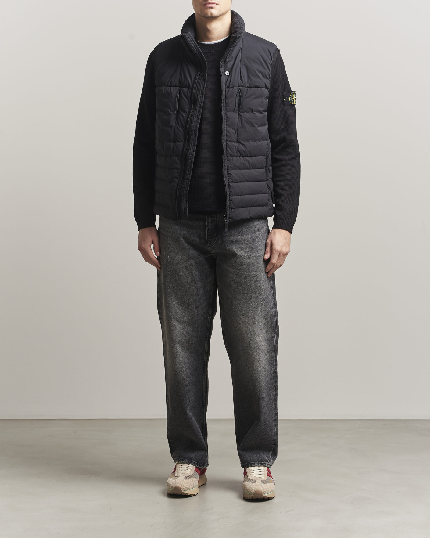 Uomini | Gilet | Stone Island | Nylon Down Vest Black