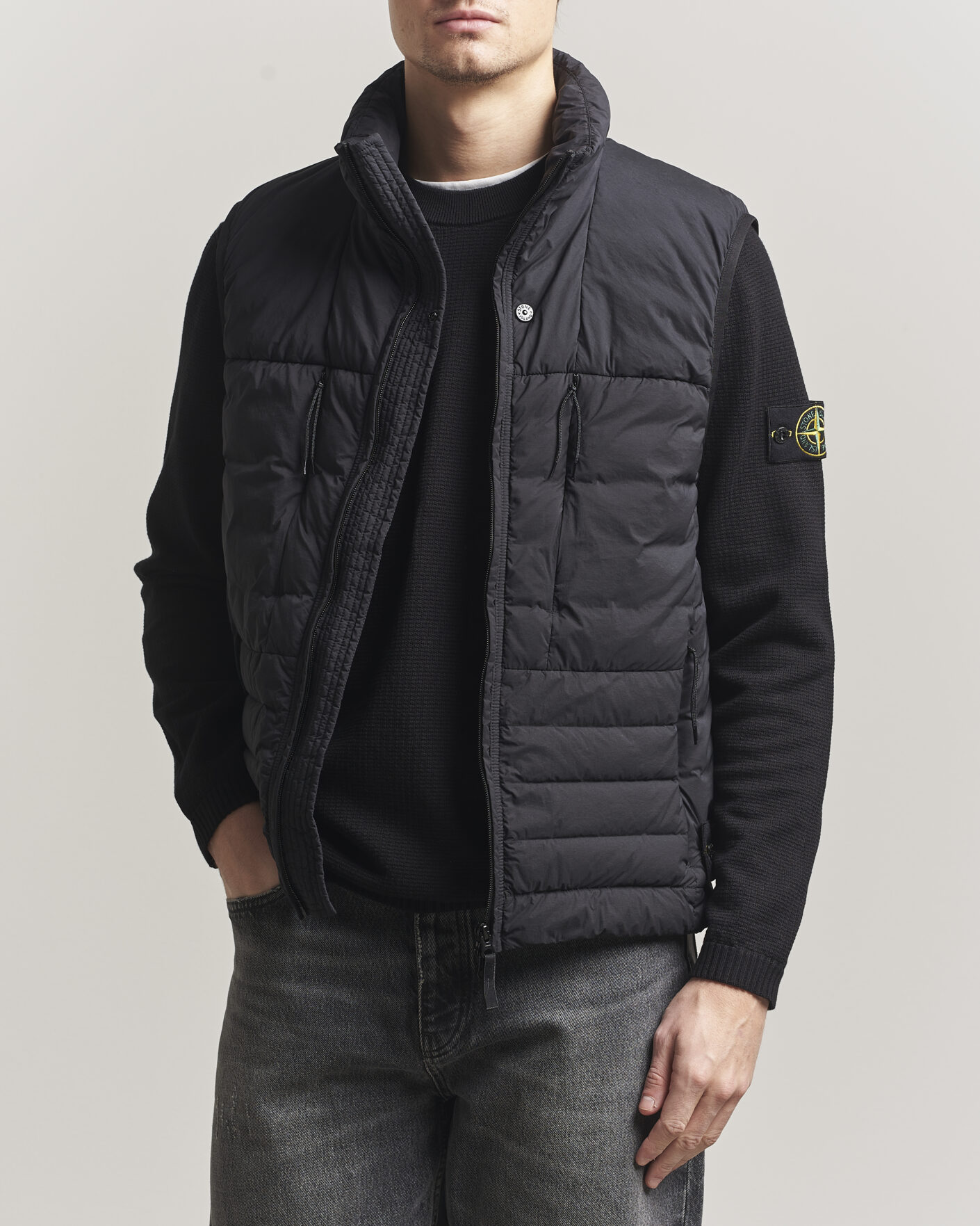 Uomini | Gilet | Stone Island | Nylon Down Vest Black