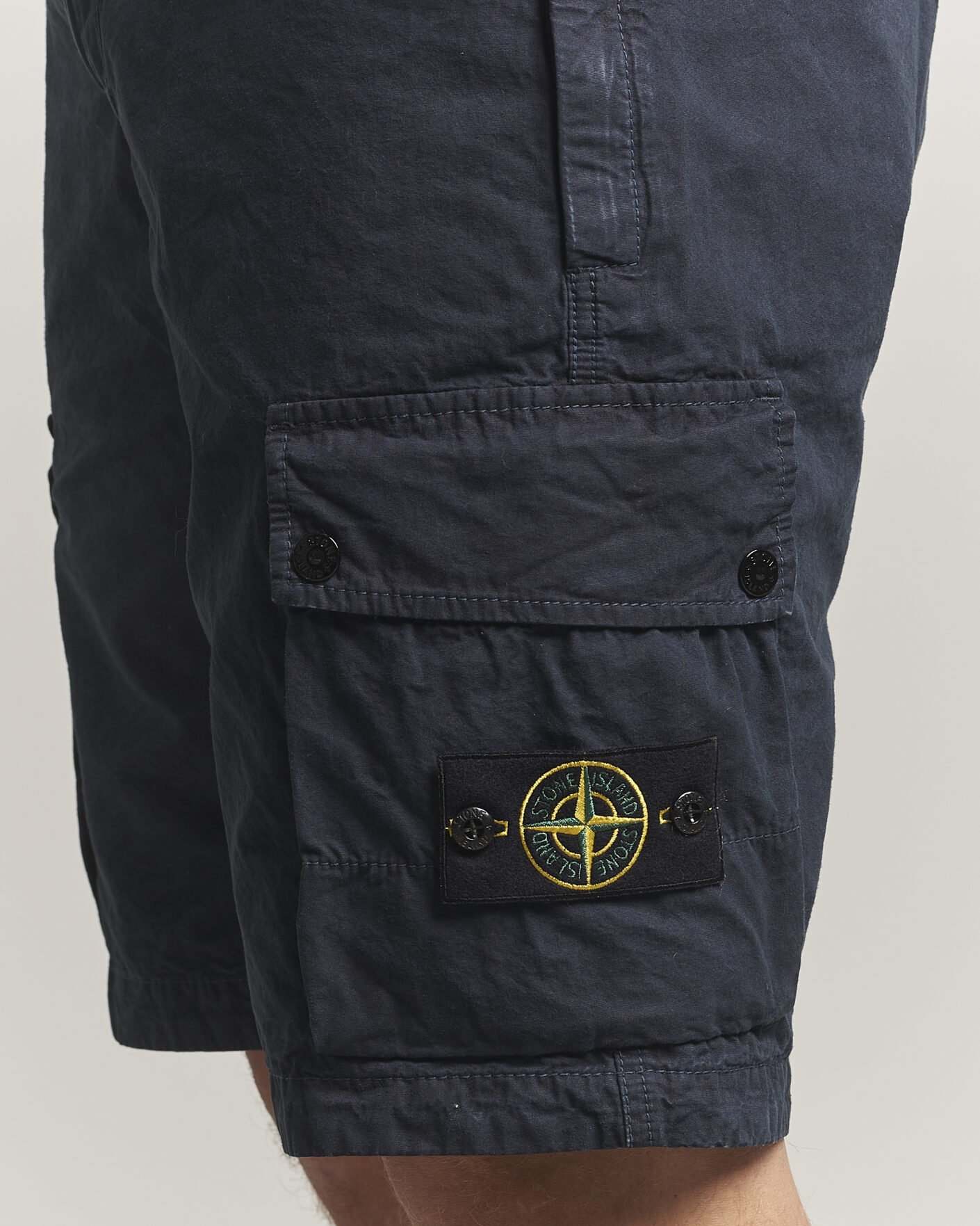 Uomini | Pantaloncini | Stone Island | Brushed Cotton Canvas Cargo Shorts Navy