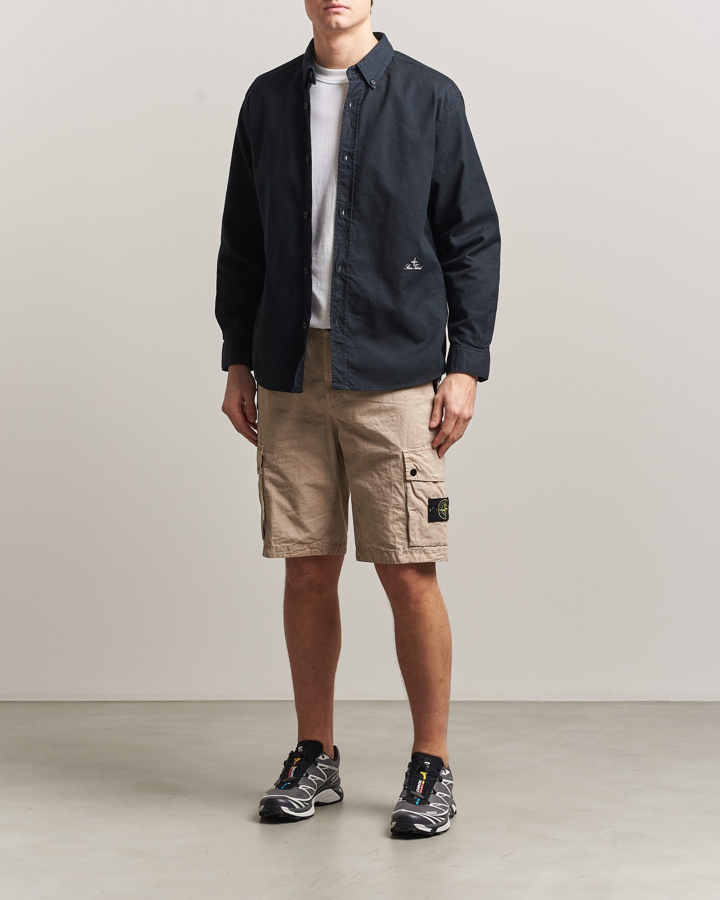 Uomini | Pantaloncini | Stone Island | Brushed Cotton Canvas Cargo Shorts Desert