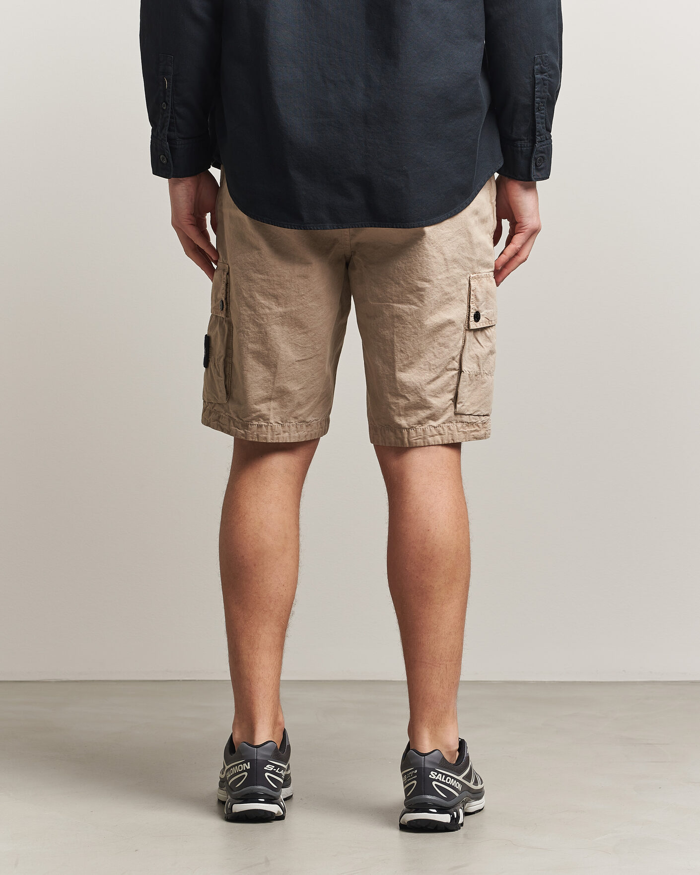 Uomini | Pantaloncini | Stone Island | Brushed Cotton Canvas Cargo Shorts Desert