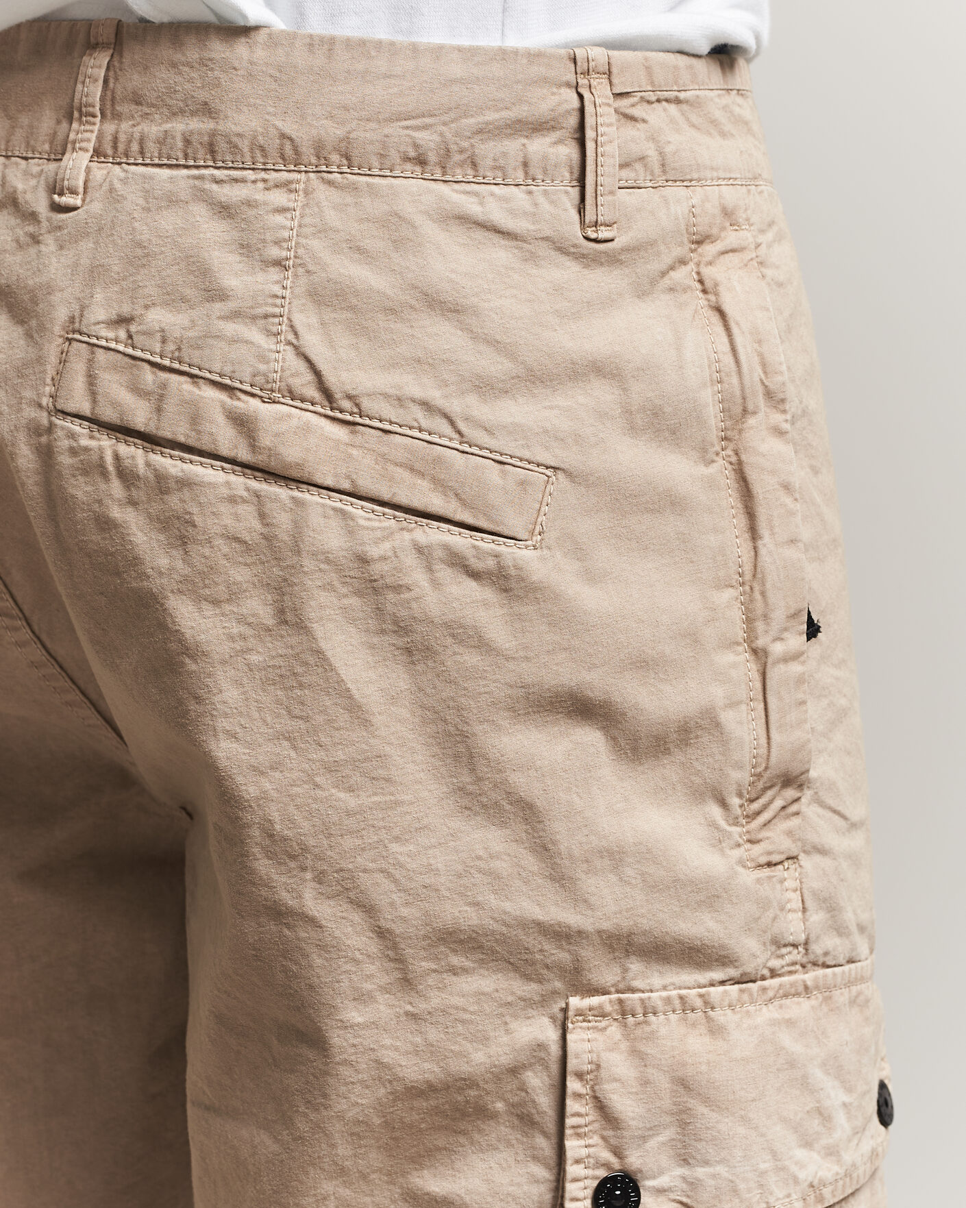 Uomini | Pantaloncini | Stone Island | Brushed Cotton Canvas Cargo Shorts Desert