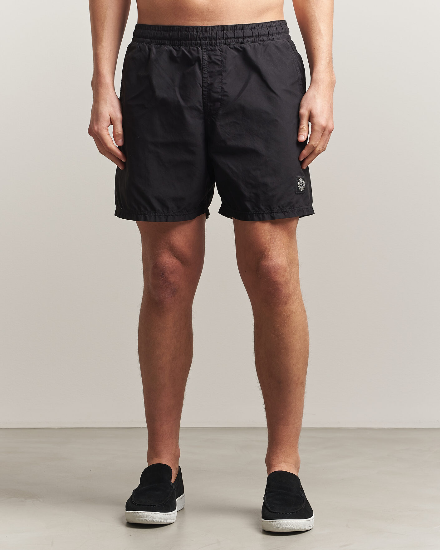 Uomini | Costumi da bagno | Stone Island | Brushed Nylon Swimshorts Black