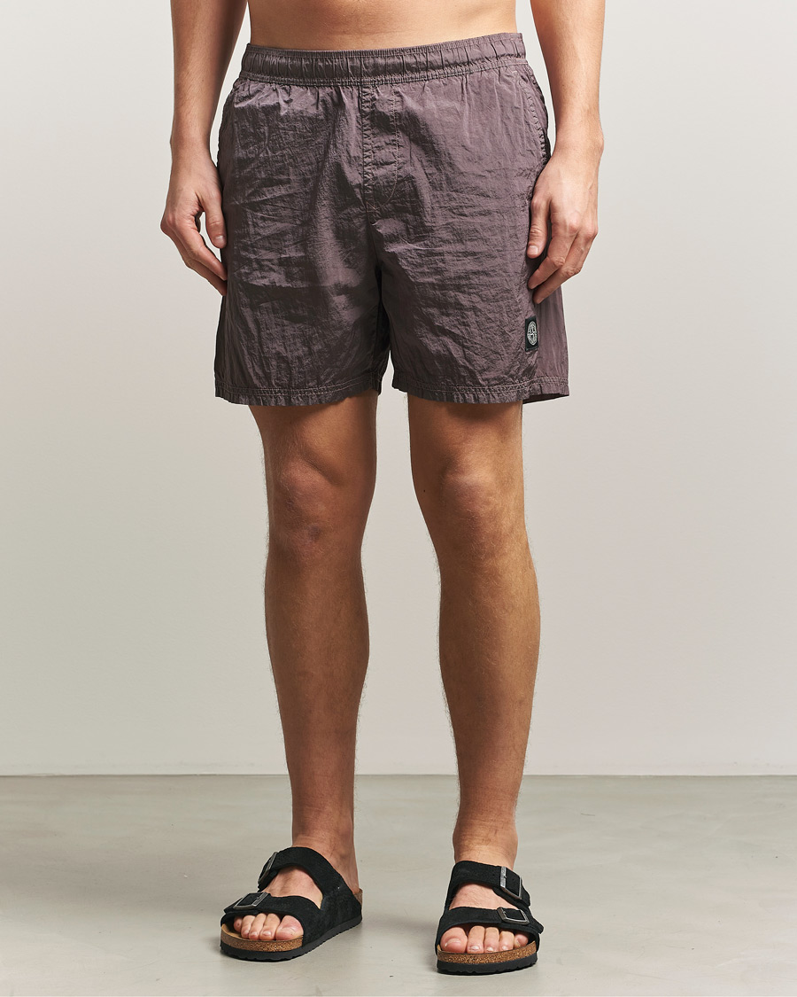 Uomini | Costumi da bagno | Stone Island | Nylon Metal Econyl Swimshorts Purple Grey