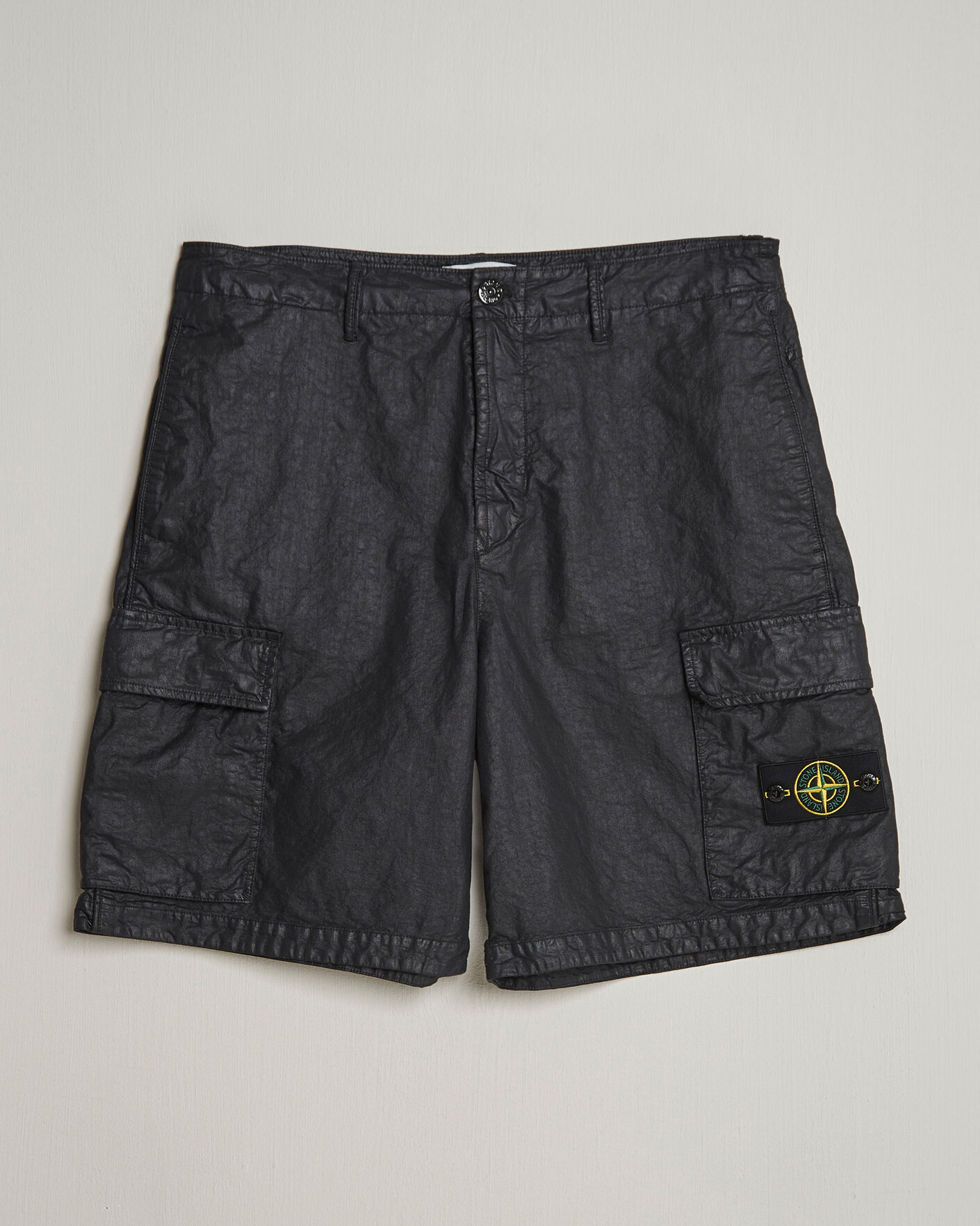 Uomini | Pantaloncini | Stone Island | Nylon Panama Cargo Shorts Black