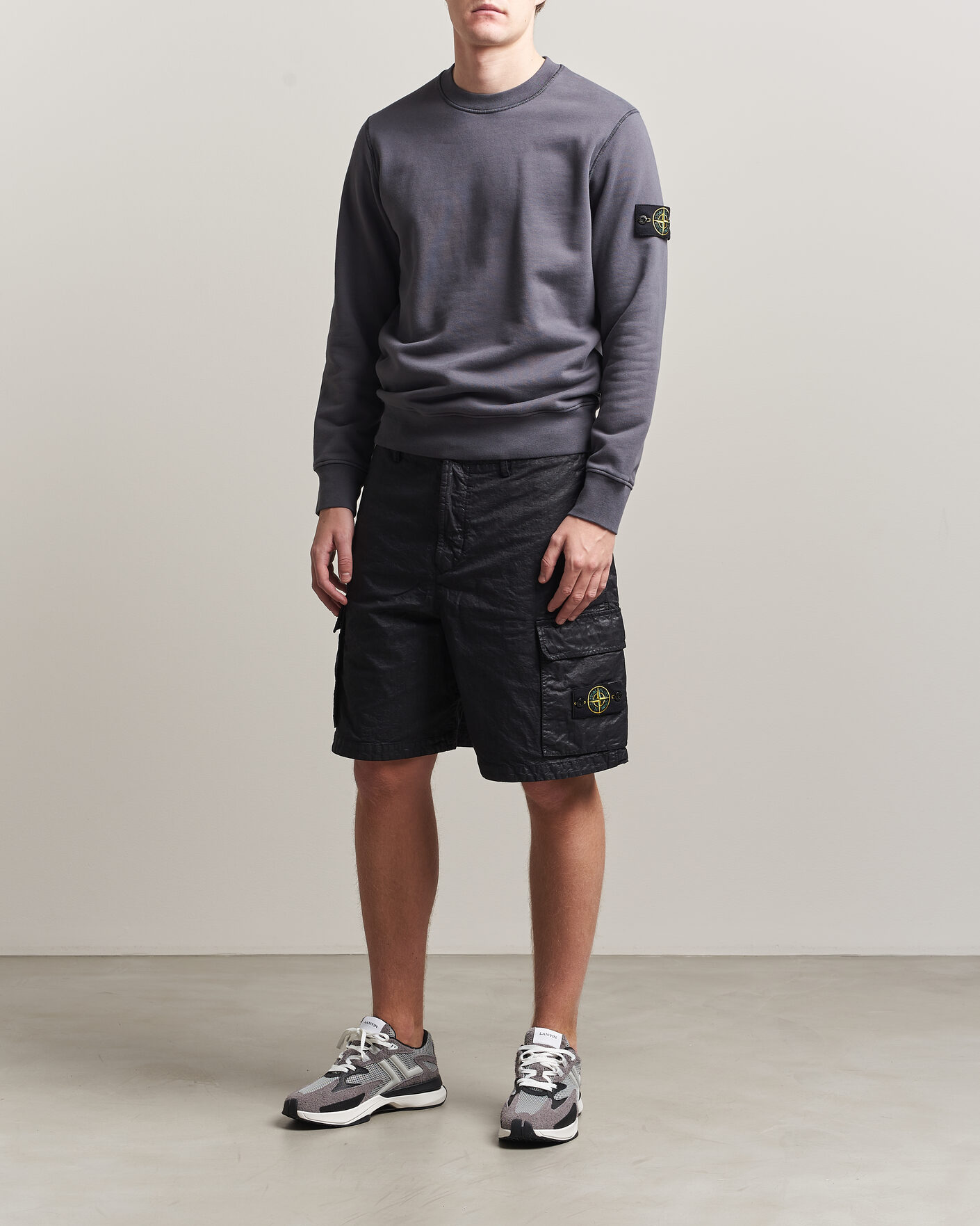 Uomini | Pantaloncini | Stone Island | Nylon Panama Cargo Shorts Black
