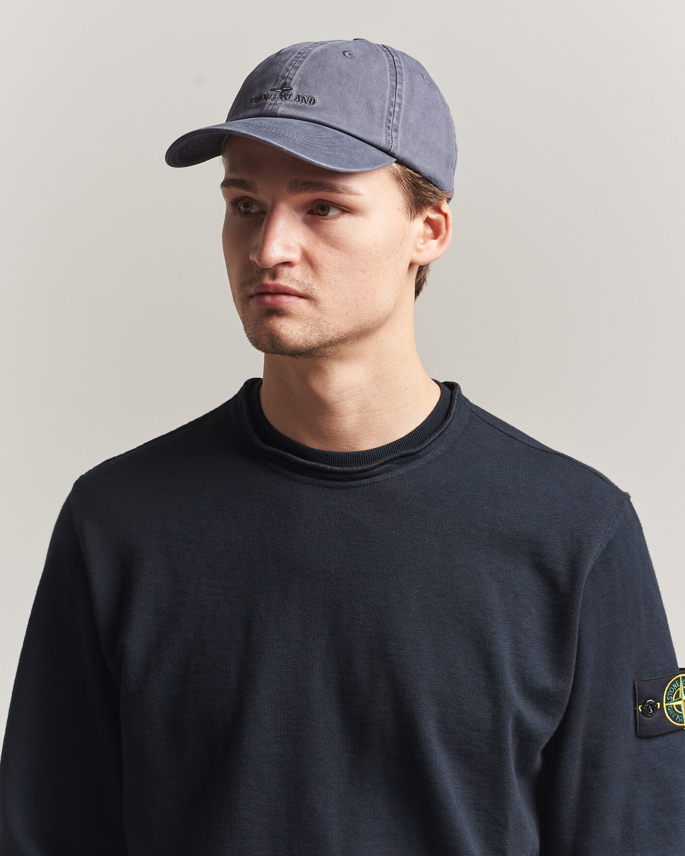 Uomini | Cappelli & Berretti | Stone Island | Cotton Gabardine Cap Blue/Grey