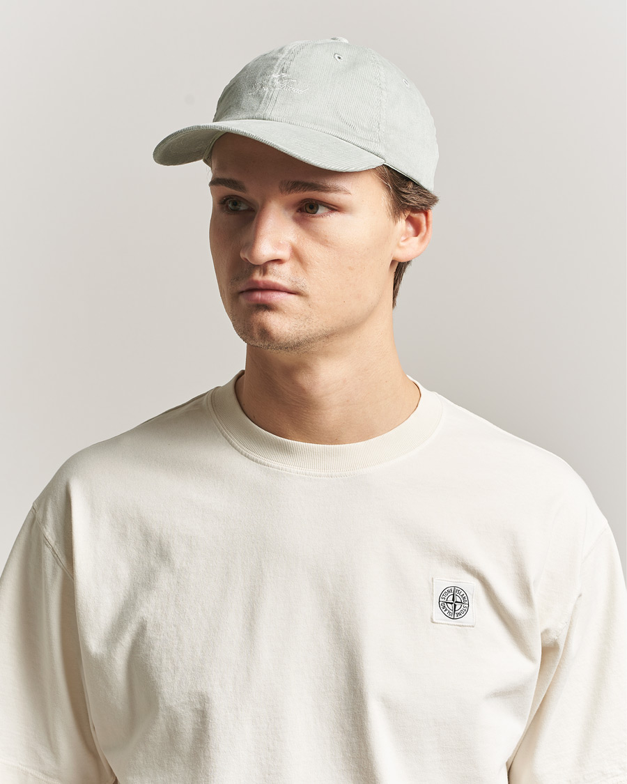 Uomini | Cappelli & Berretti | Stone Island | Micro Cord Cotton Cap Sage