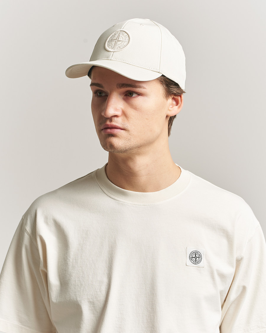 Uomini | Cappelli & Berretti | Stone Island | Classic Cotton Logo Cap Ivory