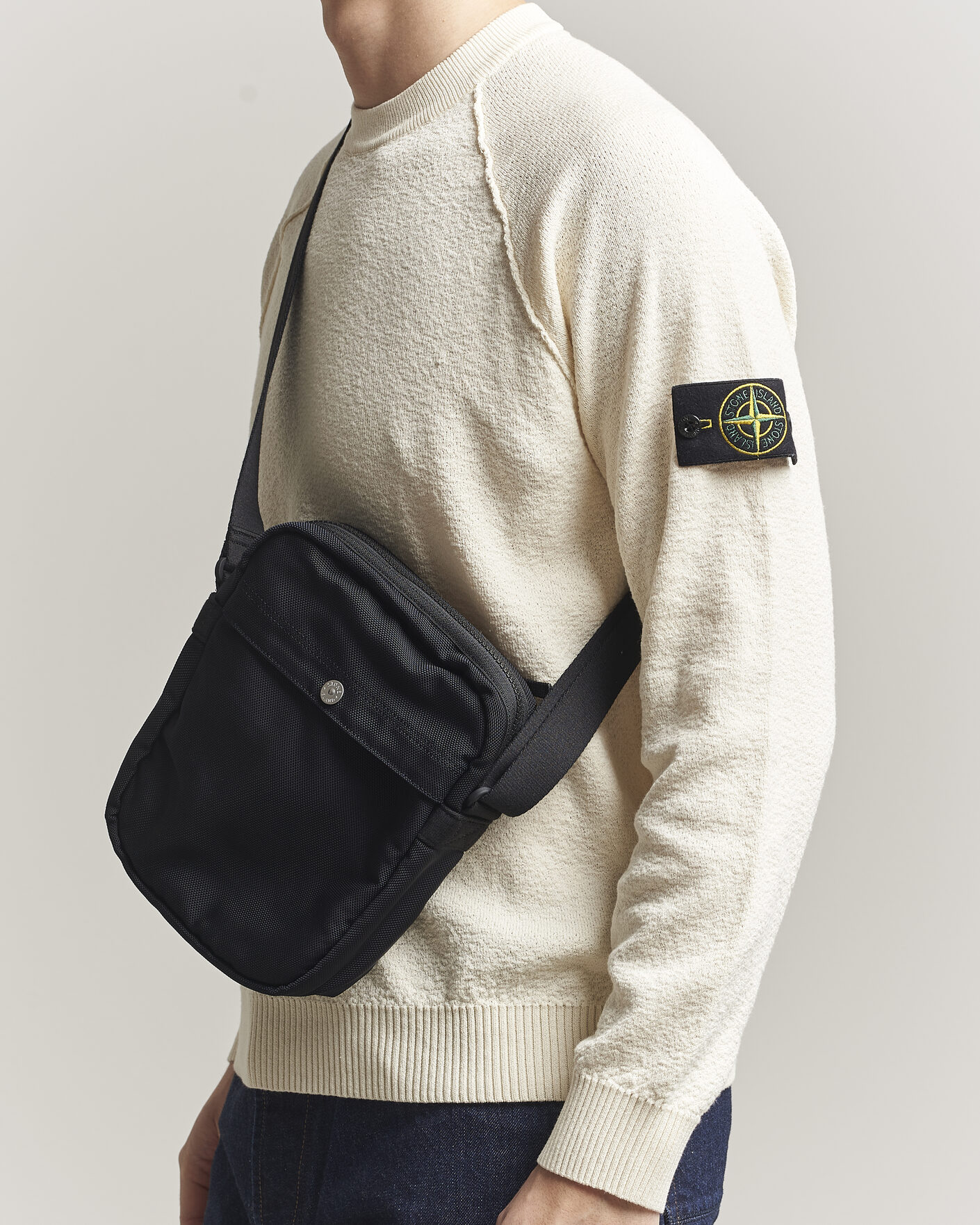 Uomini | Borse | Stone Island | Nylon Panama Cross Body Pouch Navy