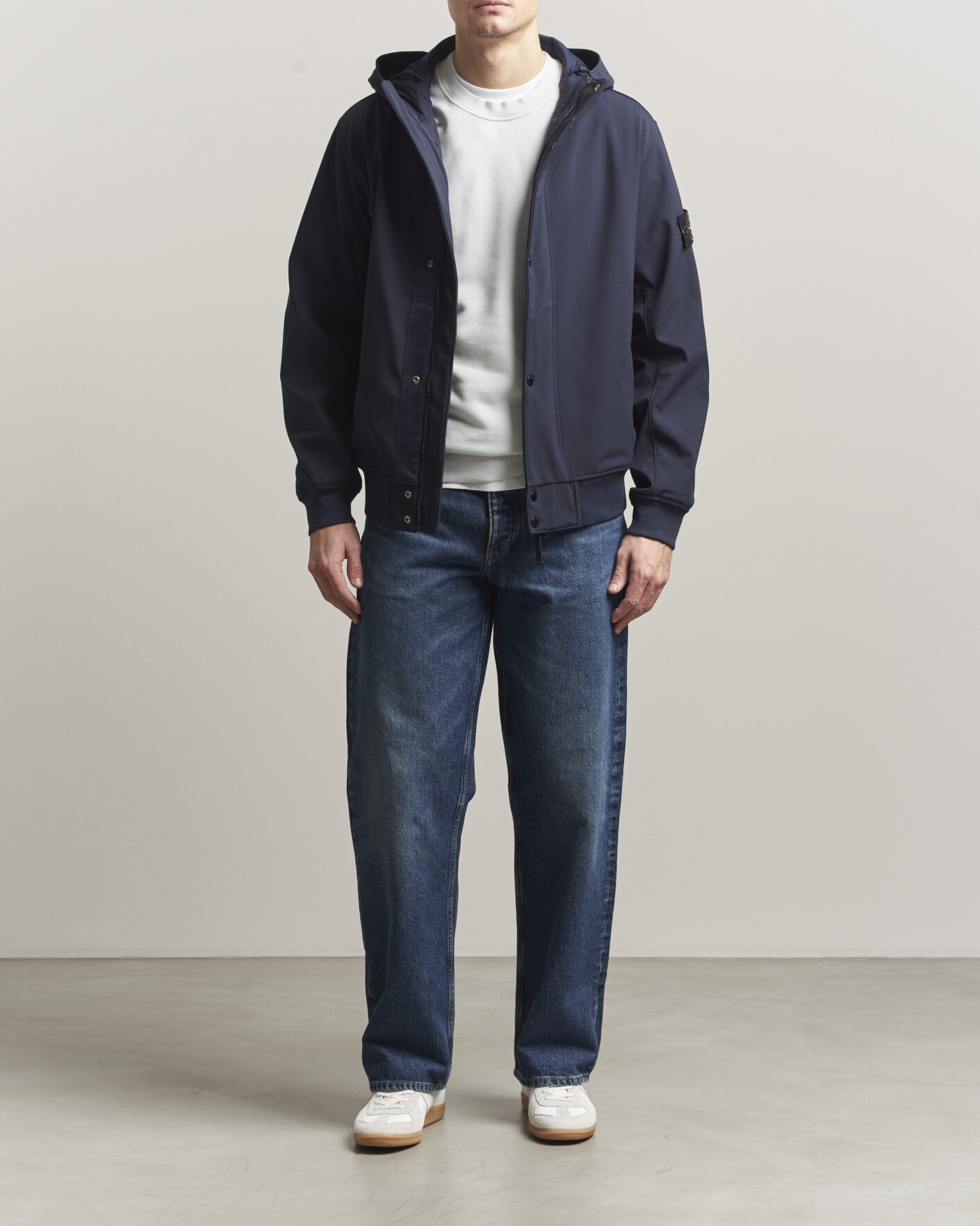 Uomini | Giacche | Stone Island | Soft Shell Hooded Jacket Navy