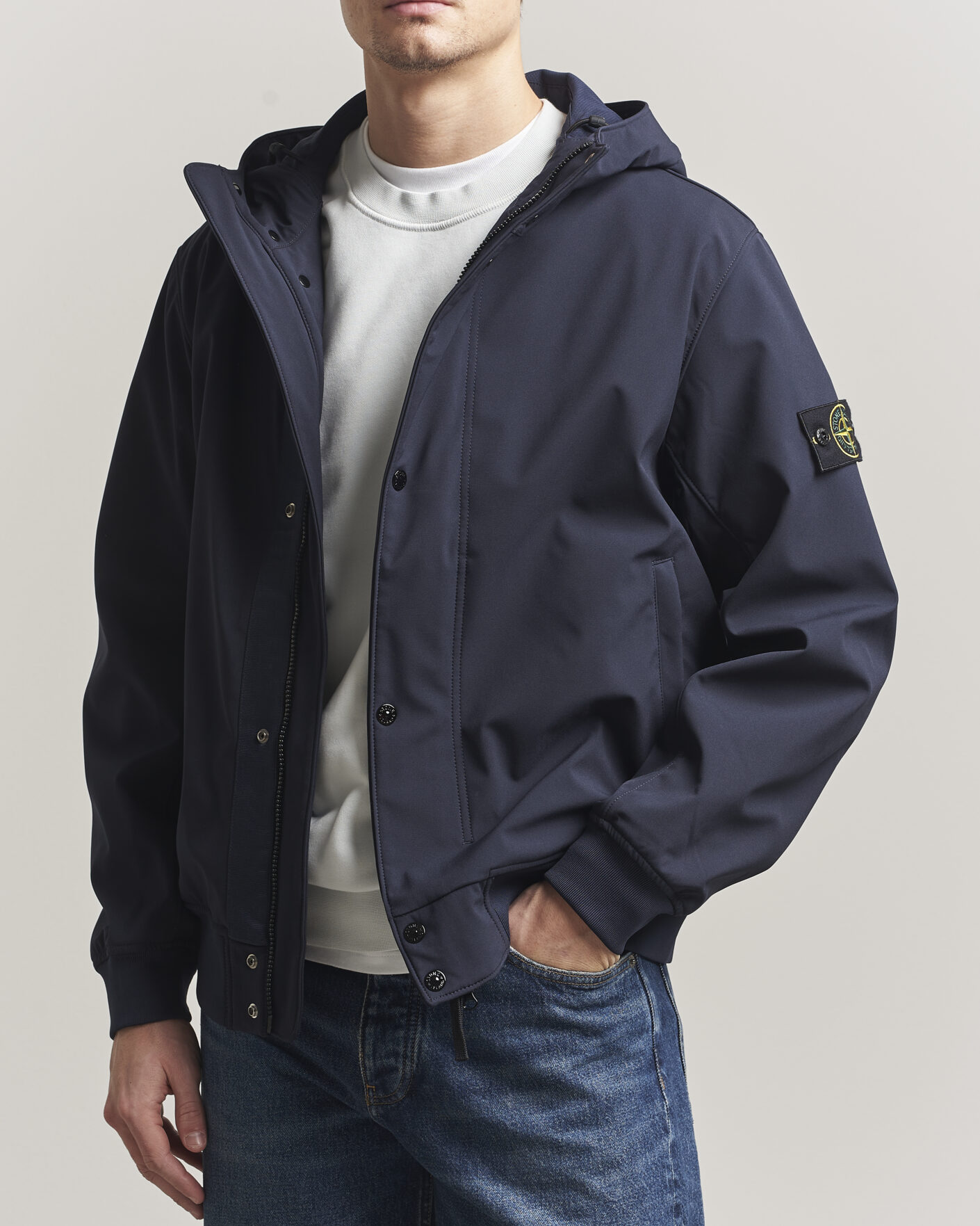 Uomini | Giacche | Stone Island | Soft Shell Hooded Jacket Navy