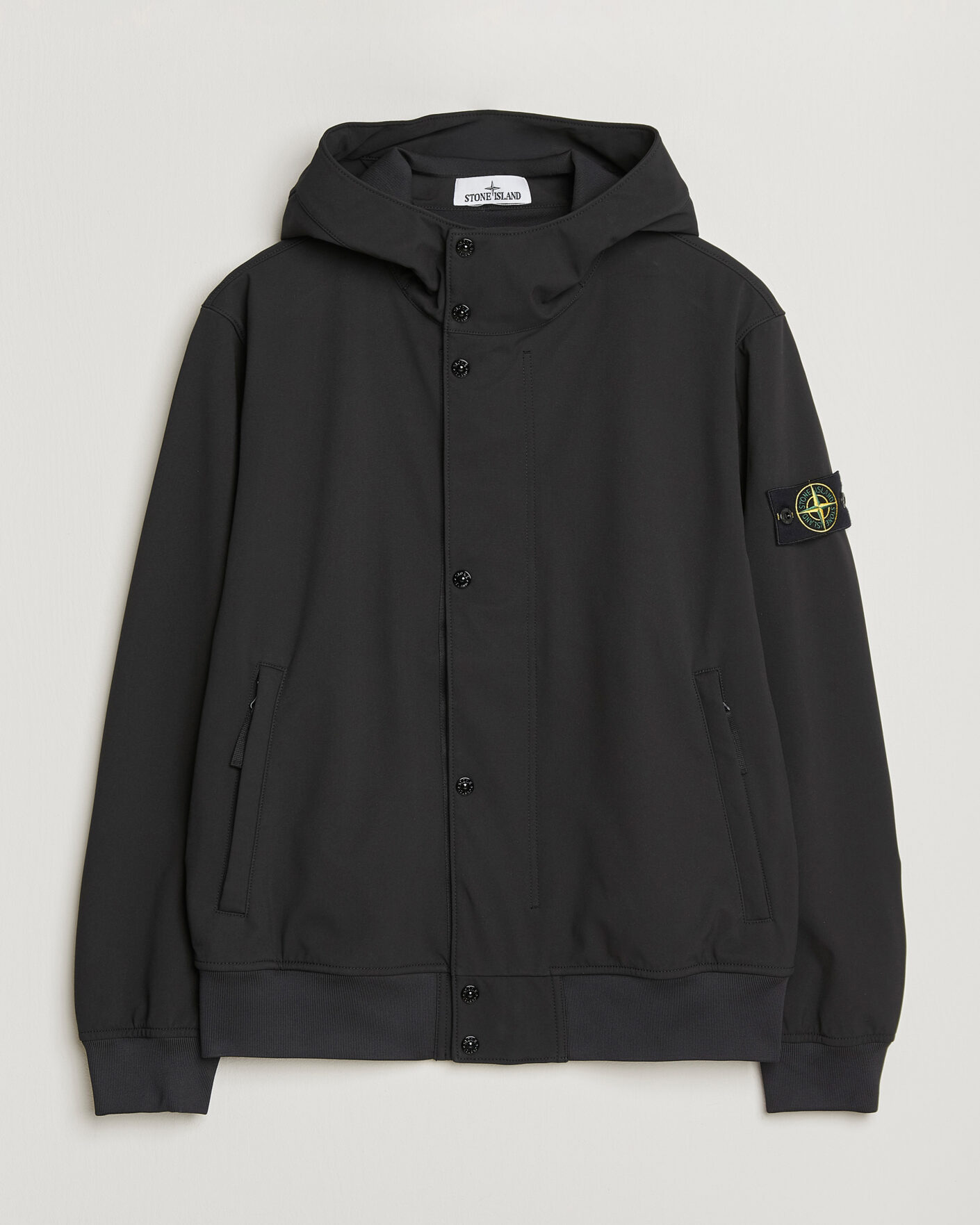 Uomini | Giacche | Stone Island | Soft Shell Hooded Jacket Black