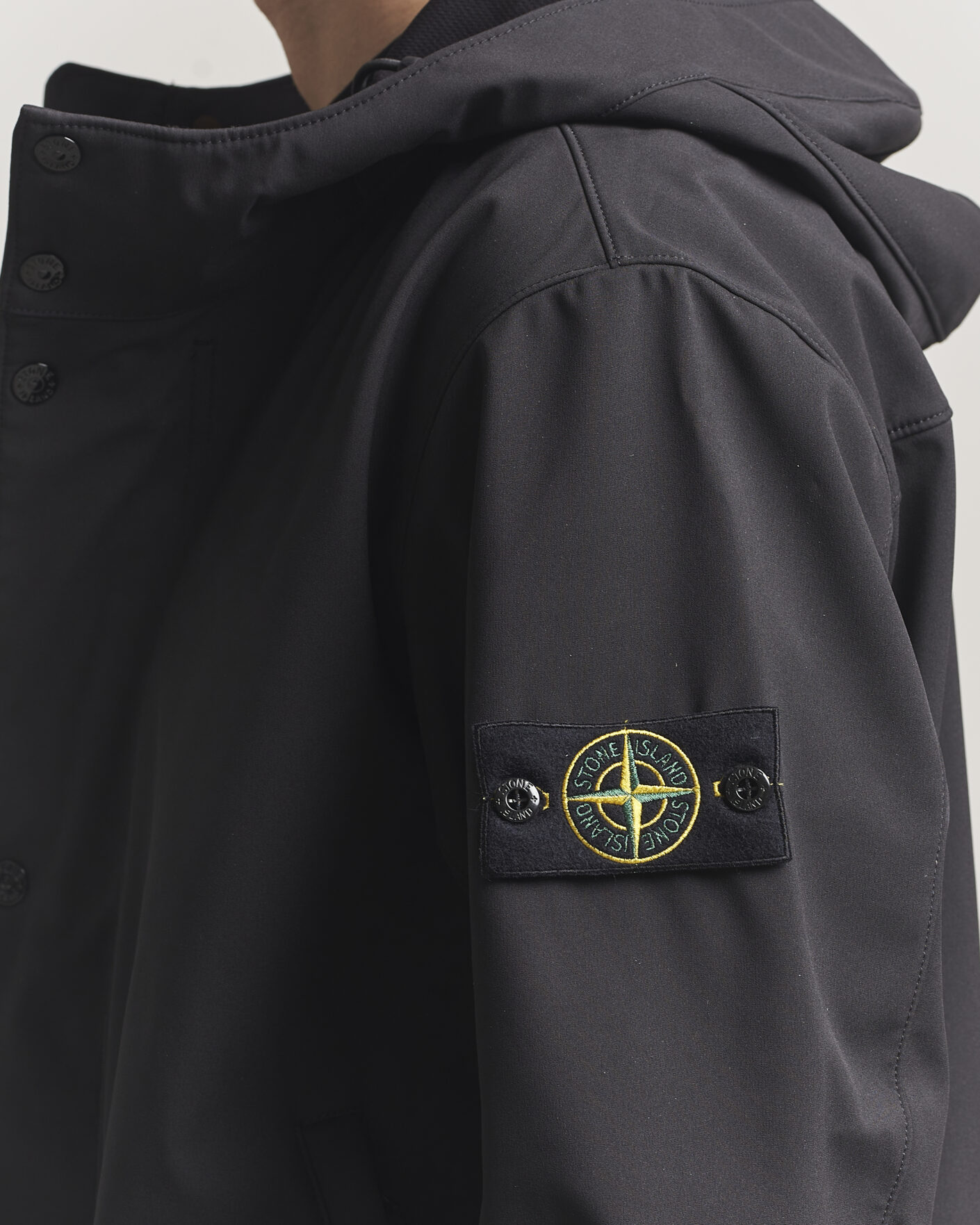 Uomini | Giacche | Stone Island | Soft Shell Hooded Jacket Black
