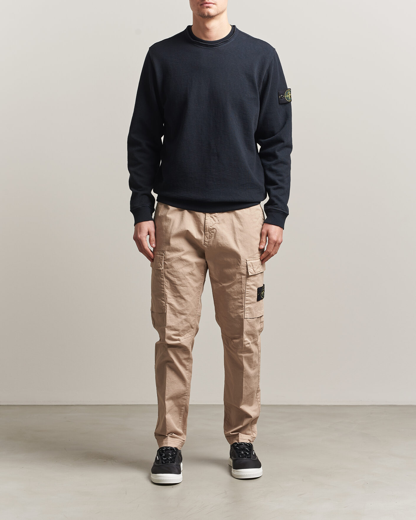 Uomini | Maglieria | Stone Island | Old Dyed Cotton Sweatshirt Navy