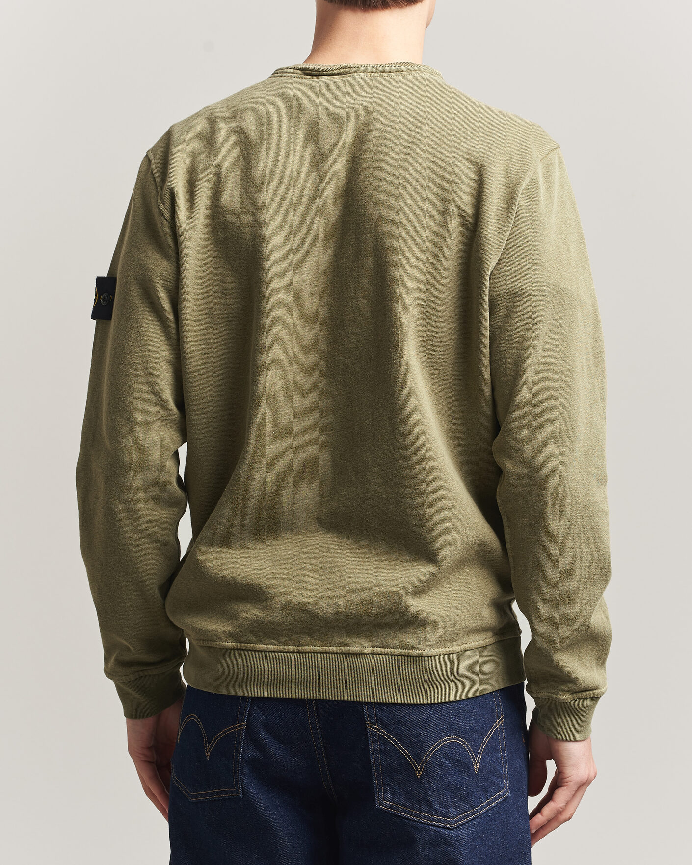Uomini | Maglieria | Stone Island | Old Dyed Cotton Sweatshirt Military Green