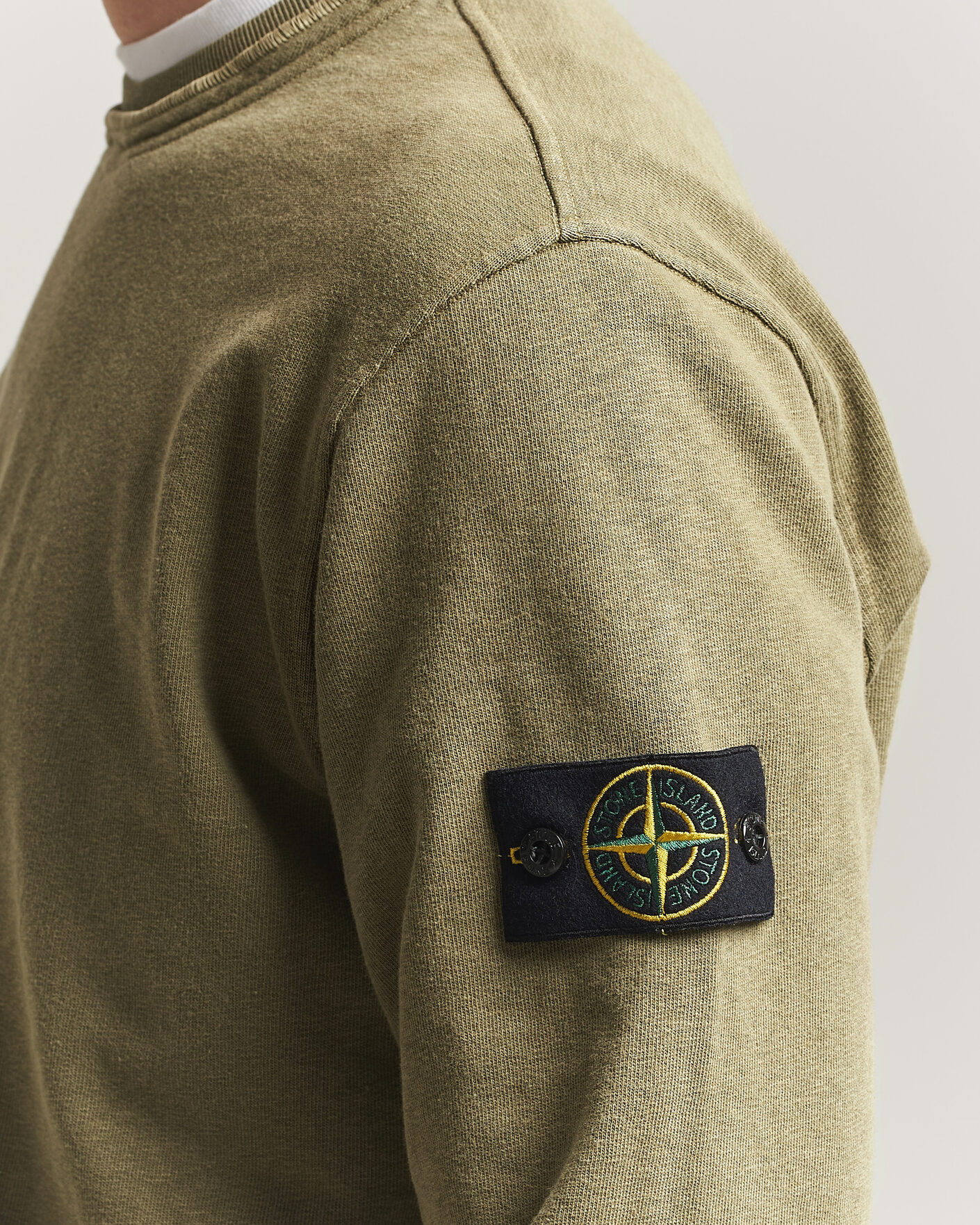 Uomini | Maglieria | Stone Island | Old Dyed Cotton Sweatshirt Military Green