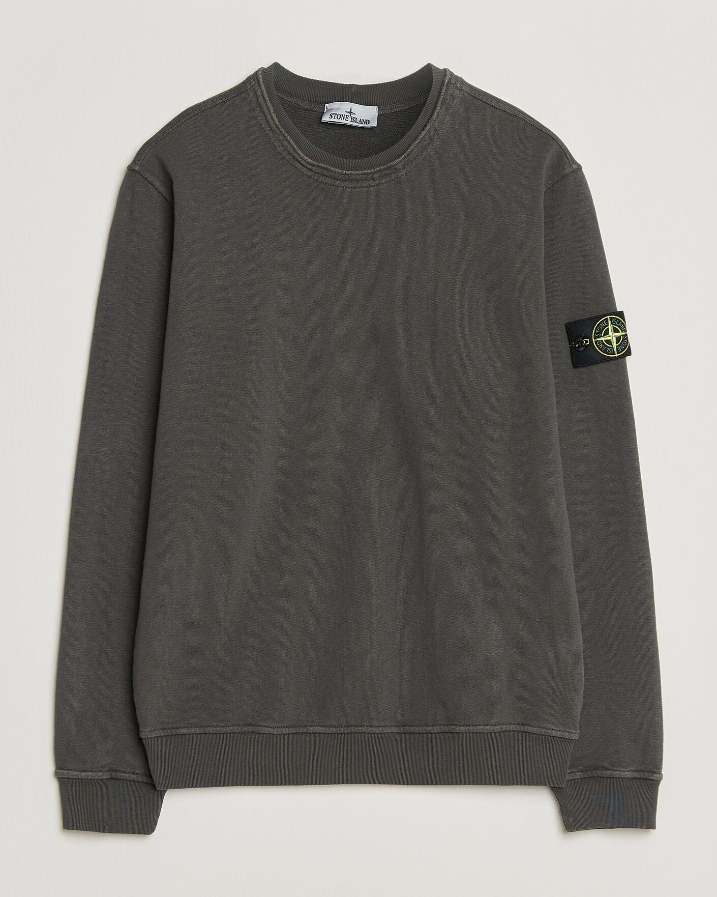 Uomini | Maglieria | Stone Island | Old Dyed Cotton Sweatshirt Charcoal