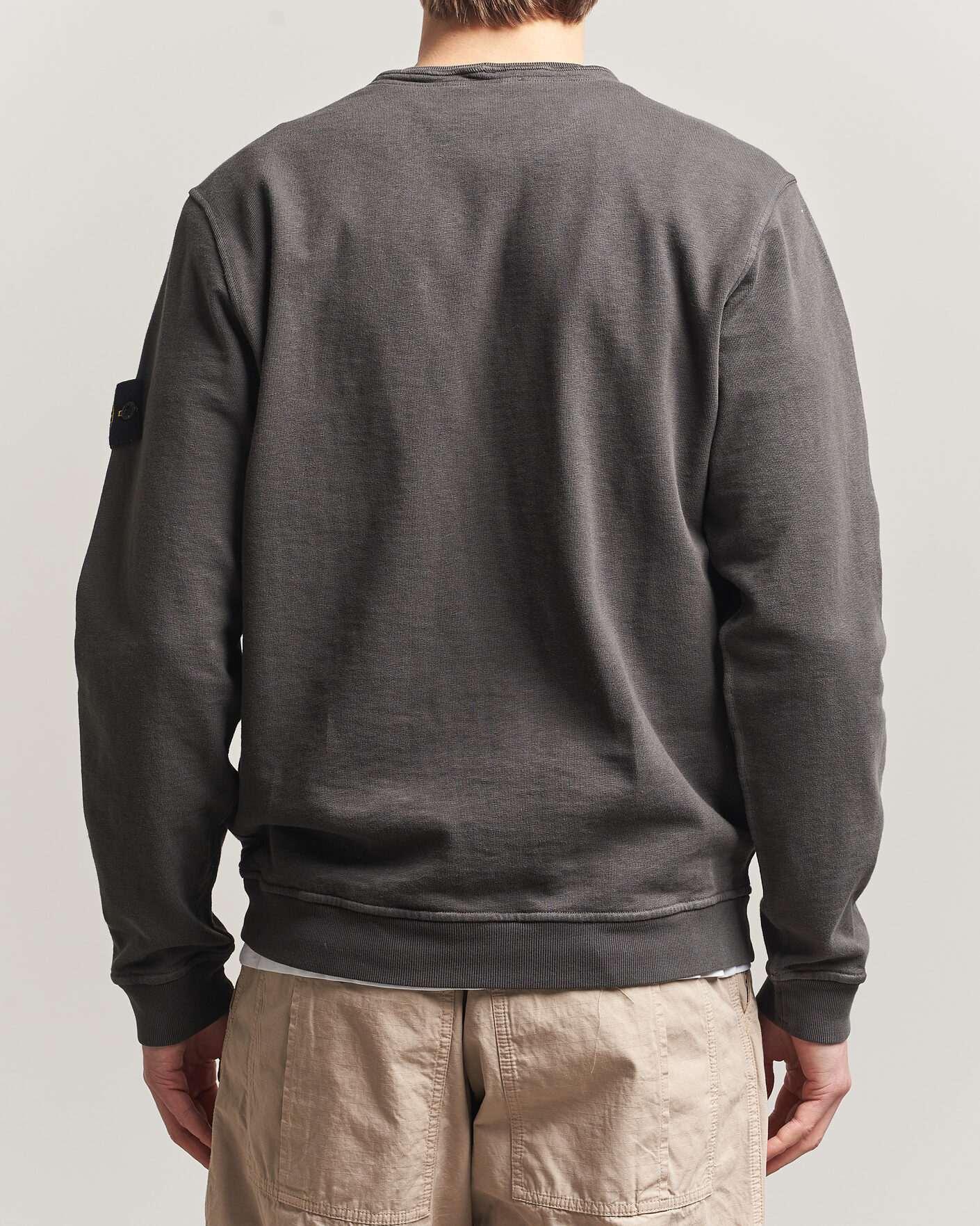 Uomini | Maglieria | Stone Island | Old Dyed Cotton Sweatshirt Charcoal