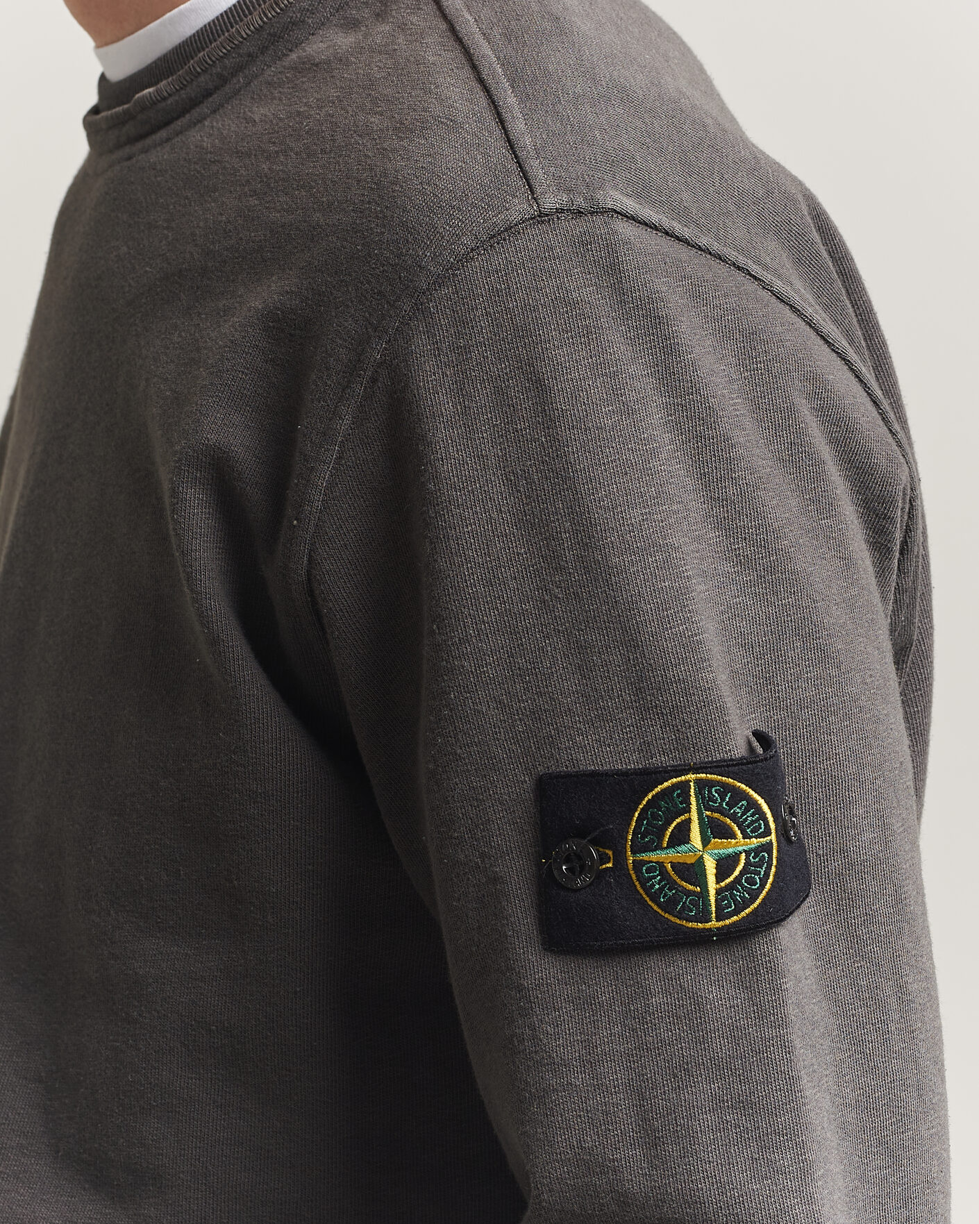 Uomini | Maglieria | Stone Island | Old Dyed Cotton Sweatshirt Charcoal