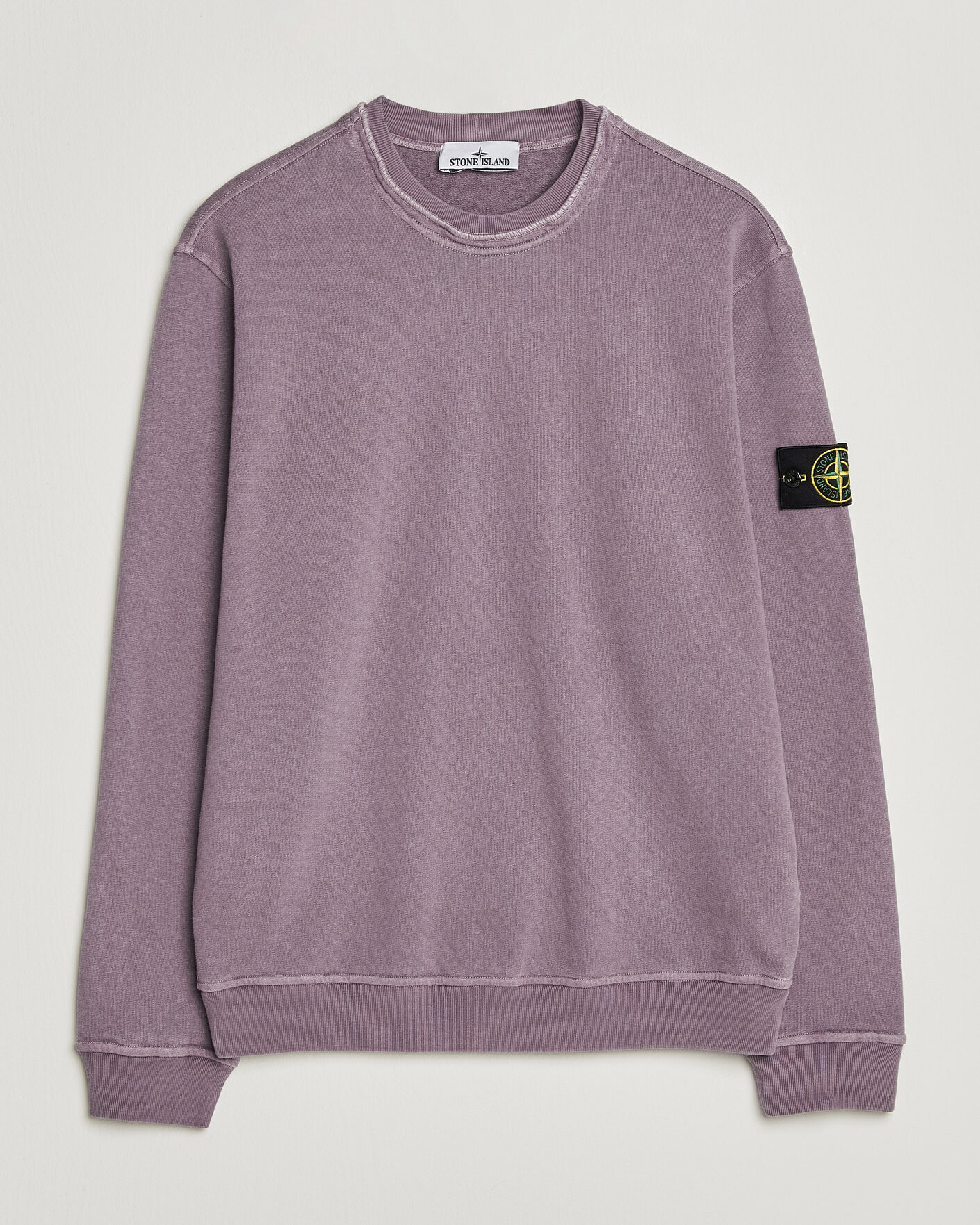 Uomini | Maglieria | Stone Island | Old Dyed Cotton Sweatshirt Purple Grey