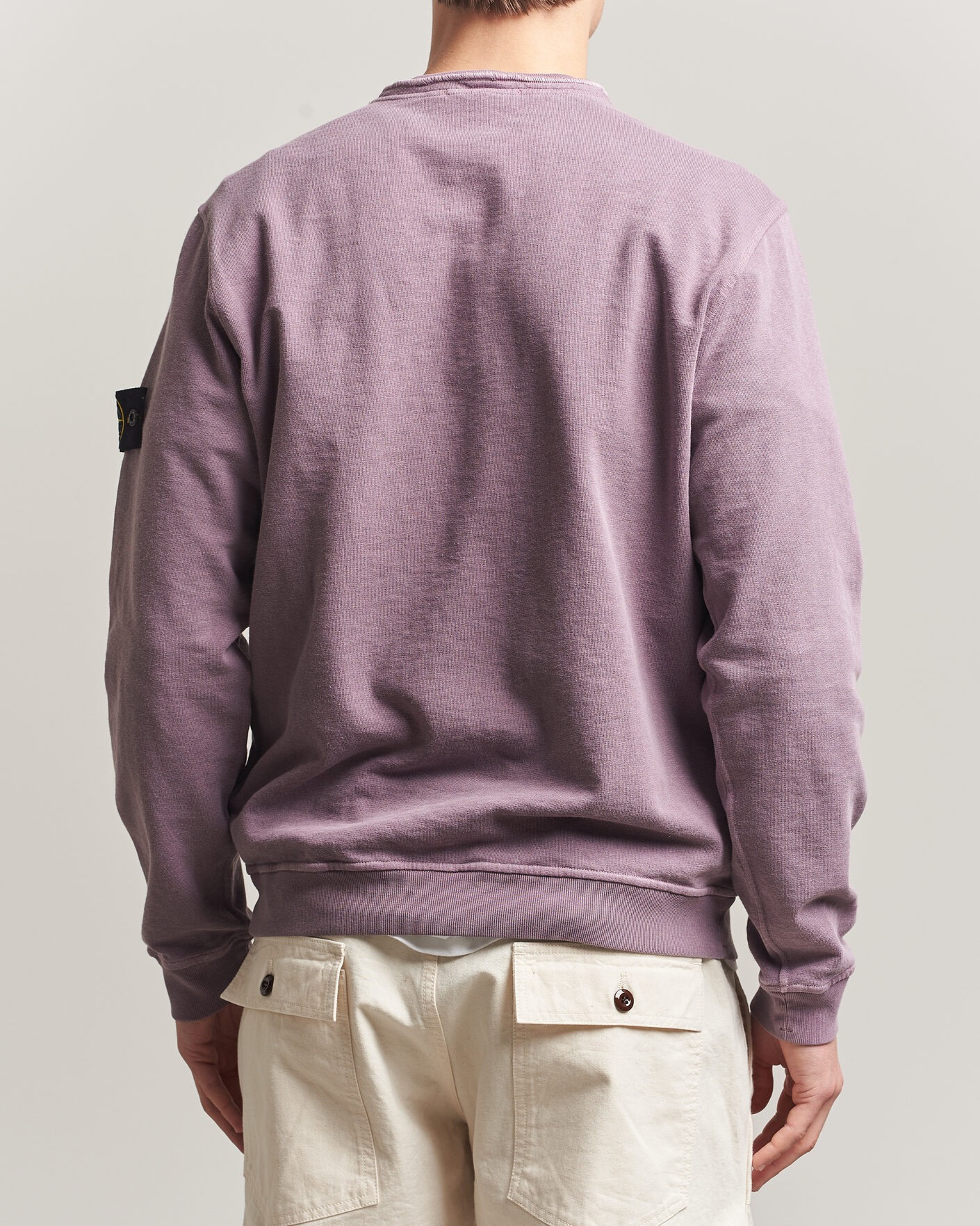 Uomini | Maglieria | Stone Island | Old Dyed Cotton Sweatshirt Purple Grey