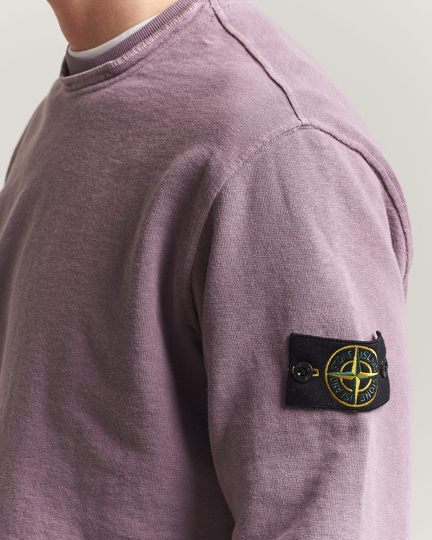 Uomini | Maglieria | Stone Island | Old Dyed Cotton Sweatshirt Purple Grey