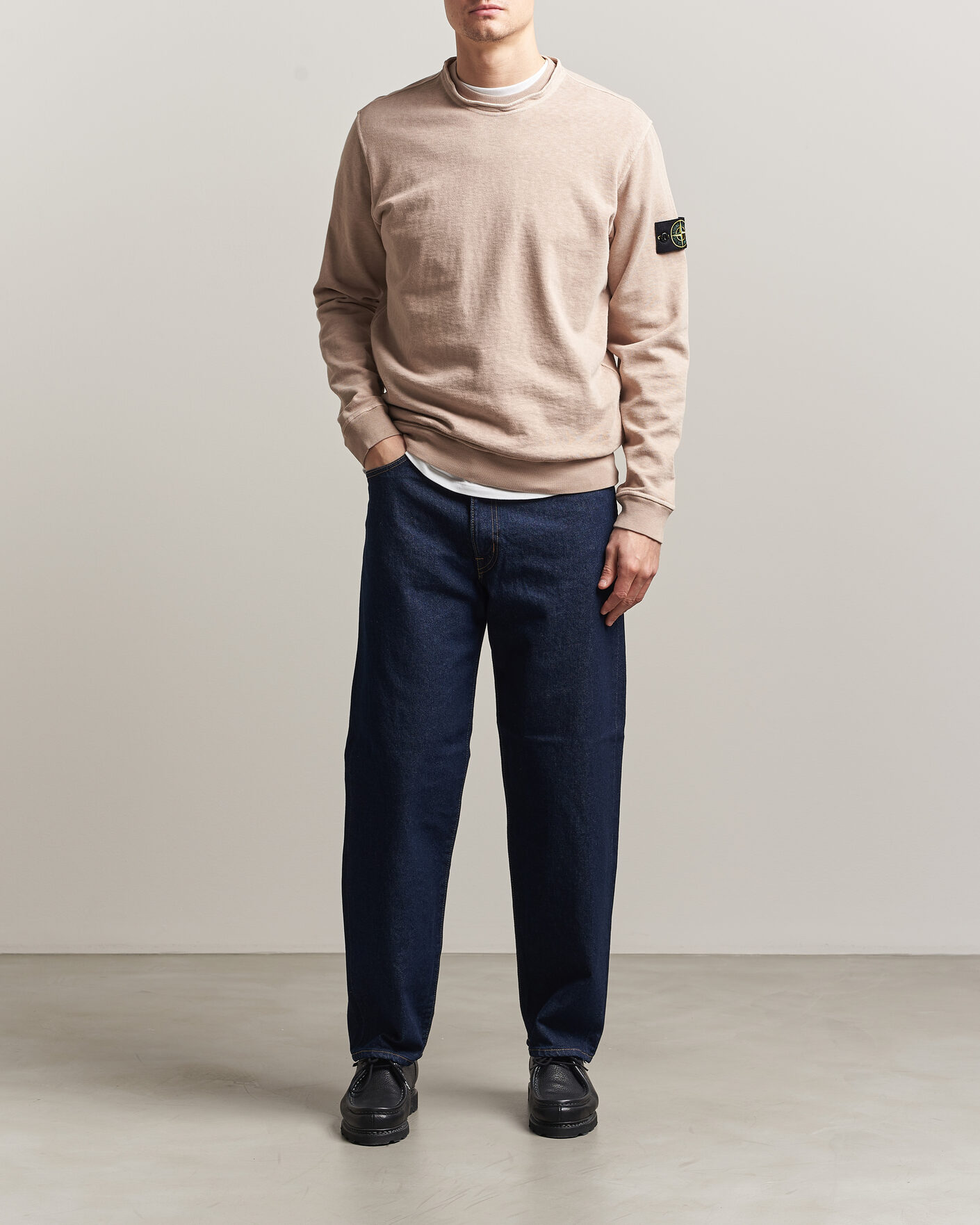 Uomini | Maglieria | Stone Island | Old Dyed Cotton Sweatshirt Desert