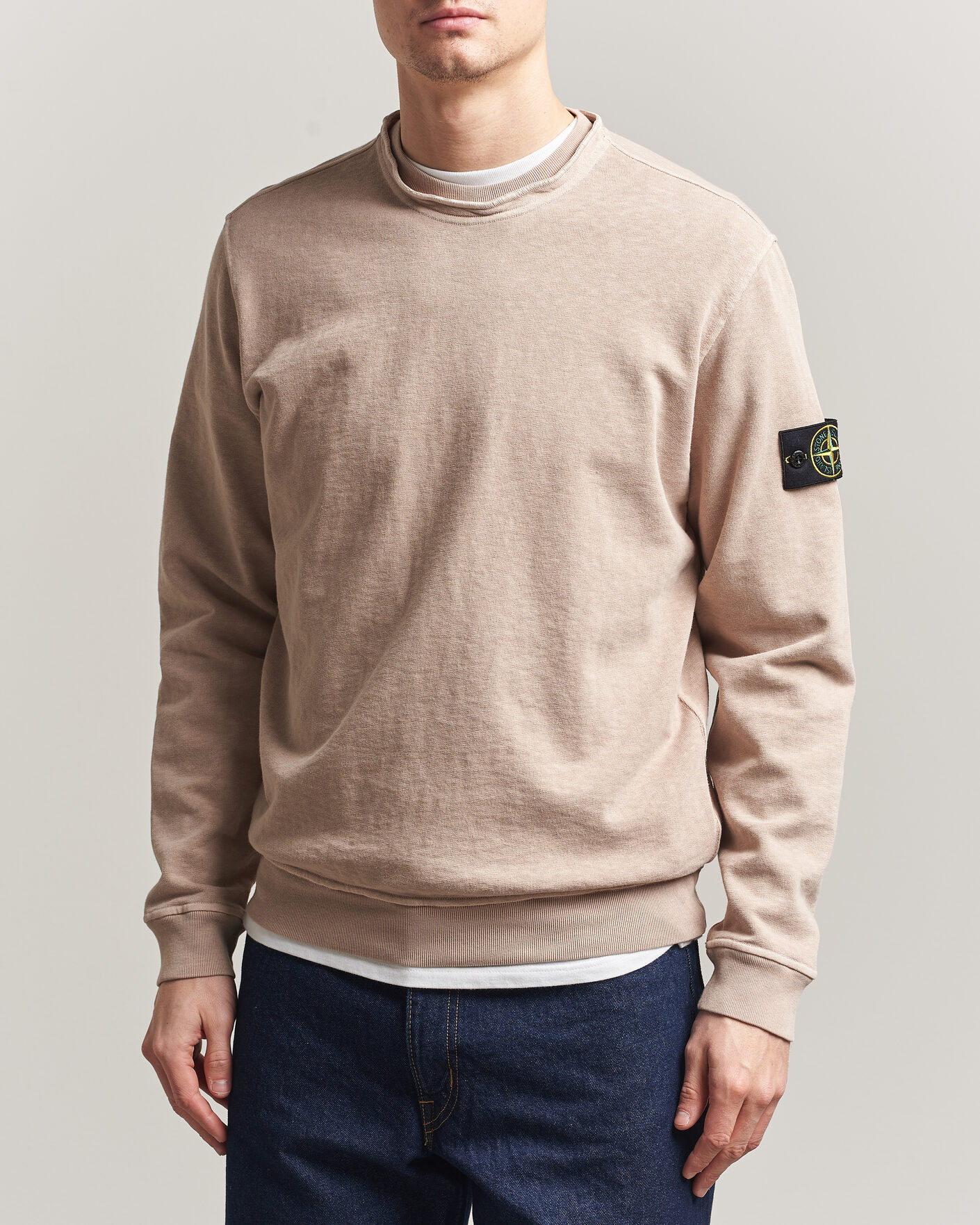 Uomini | Maglieria | Stone Island | Old Dyed Cotton Sweatshirt Desert