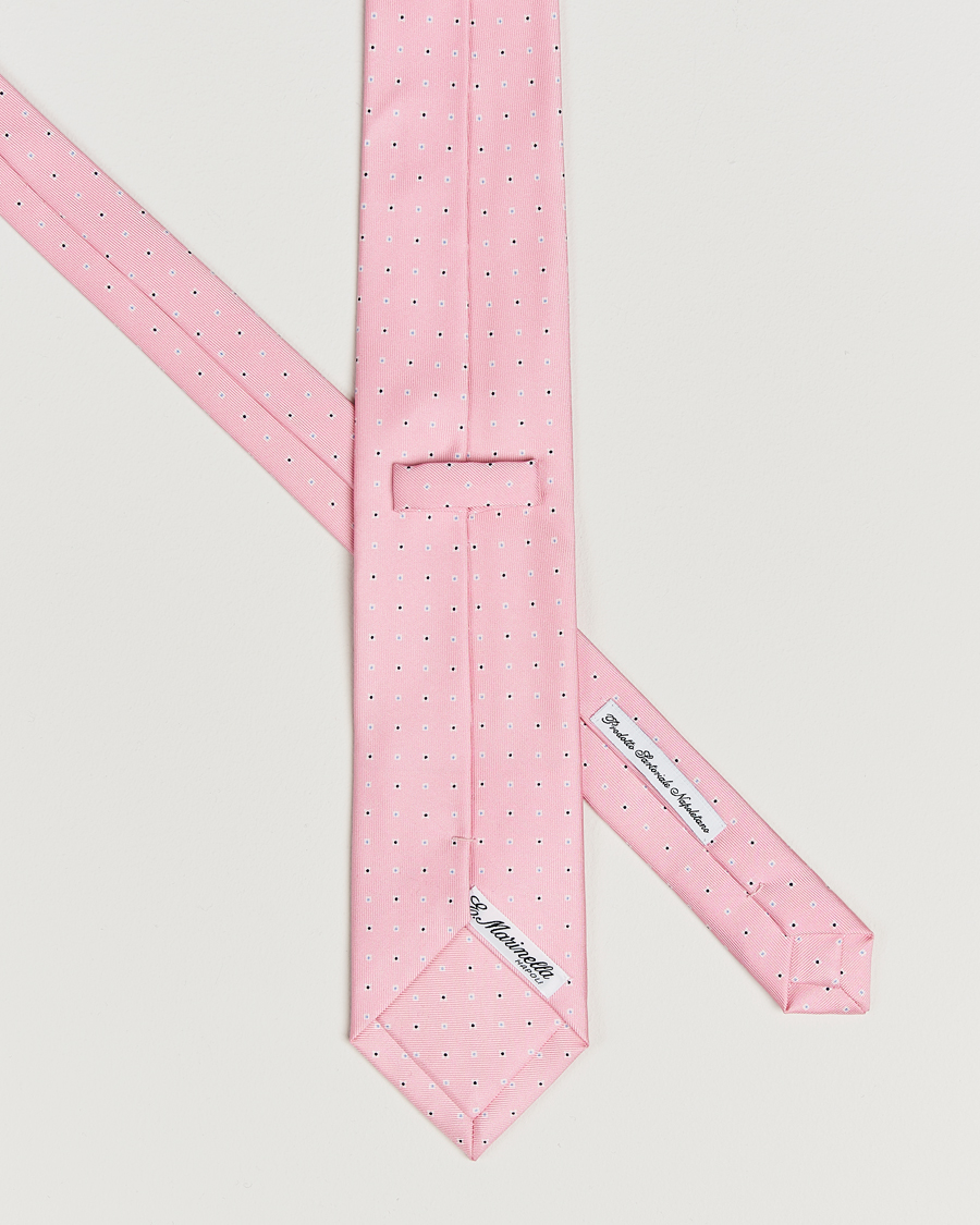 Uomini | Cravatte | E. Marinella | 3-Fold Printed Silk Tie Pink