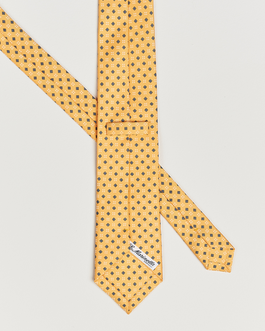 Uomini | Cravatte | E. Marinella | 3-Fold Printed Silk Tie Yellow