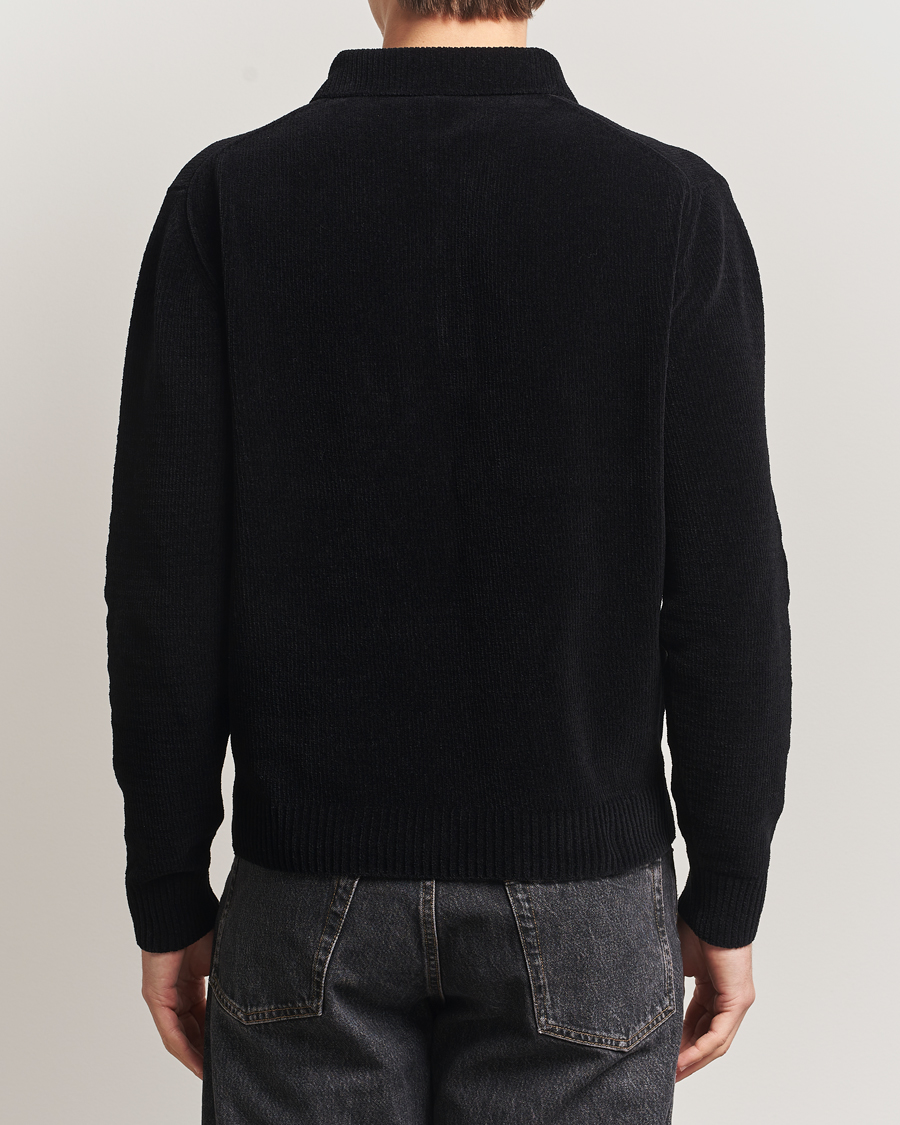 Uomini | Polo | Sunflower | Chenile Long Sleeve Polo Black