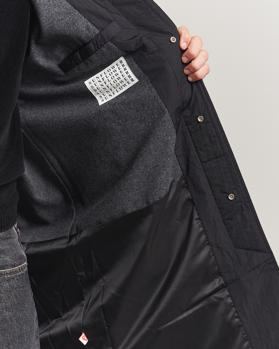 Uomini | Giacche | Sunflower | Relaxed Nylon Coat Black