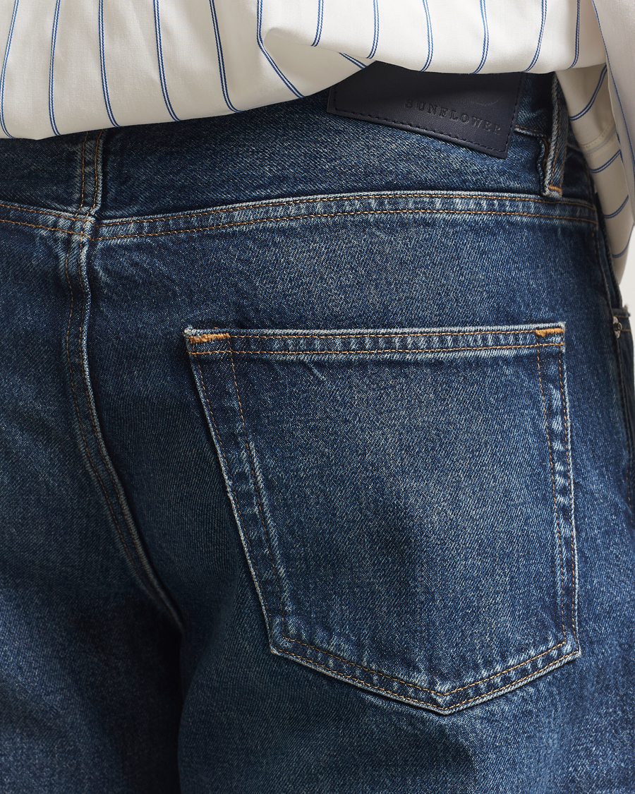 Uomini | Jeans | Sunflower | Loose Jeans Dark Blue Worn