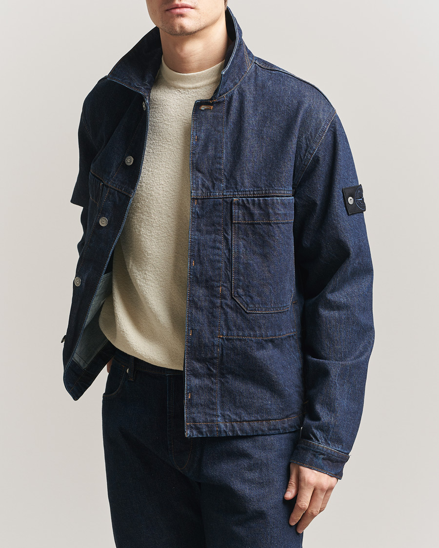 Uomini | Giacche | Stone Island | Denim Jacket Blue Rinse