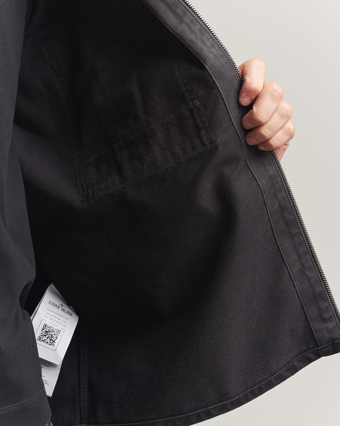 Uomini | Giacche | Stone Island | Denim Zip Overshirt Black