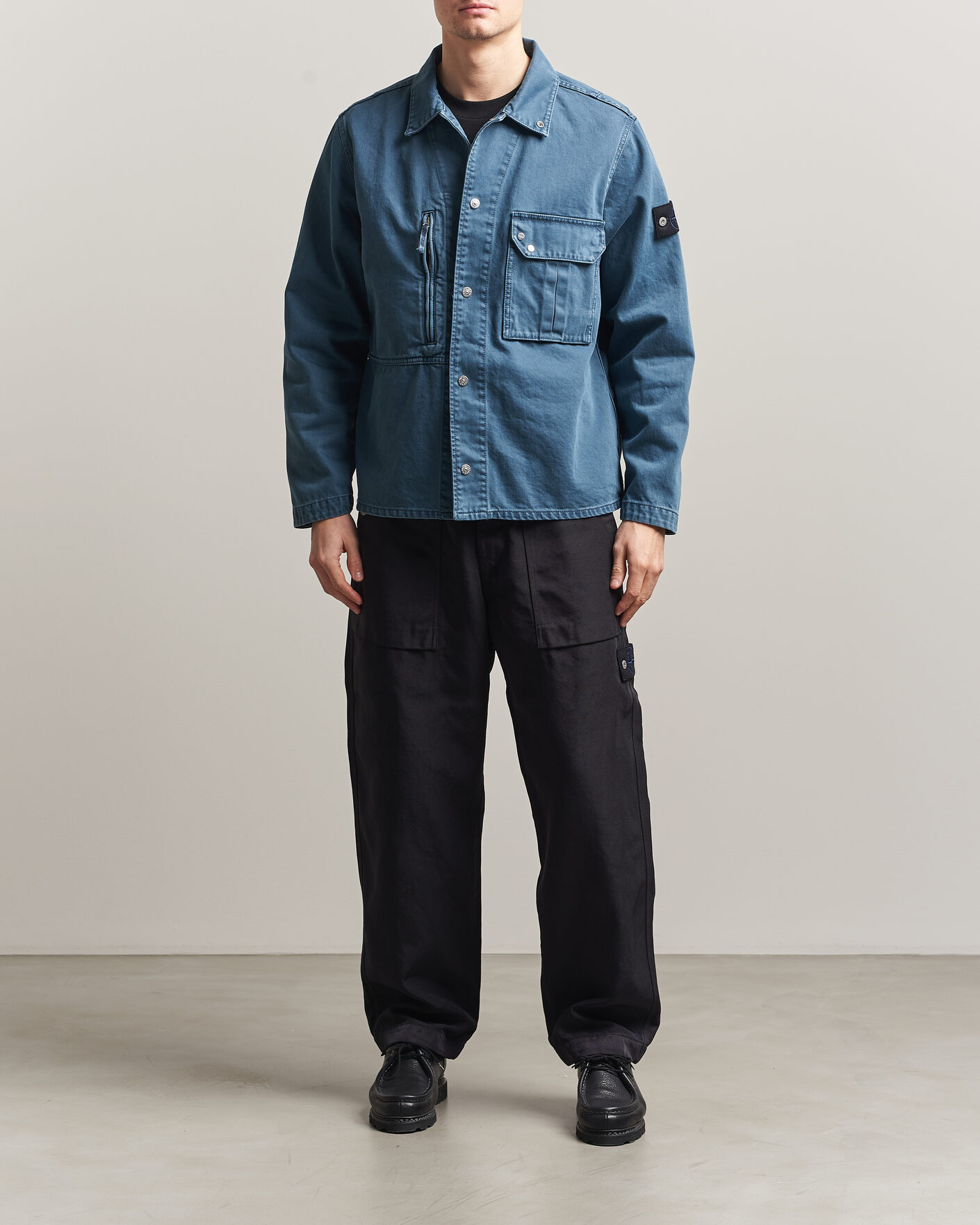 Uomini | Camicie | Stone Island | Denim Overshirt Indigo