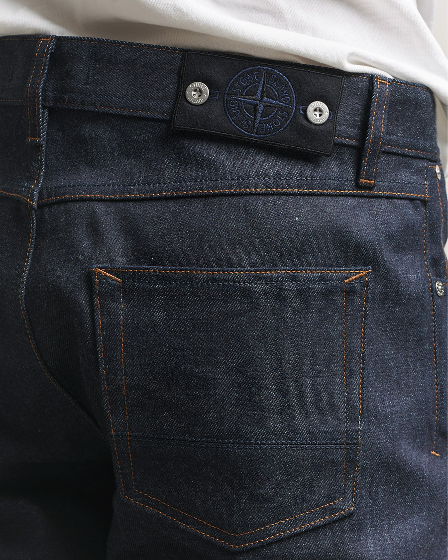 Uomini | Jeans | Stone Island | Straight Fit Raw Denim Jeans Blue